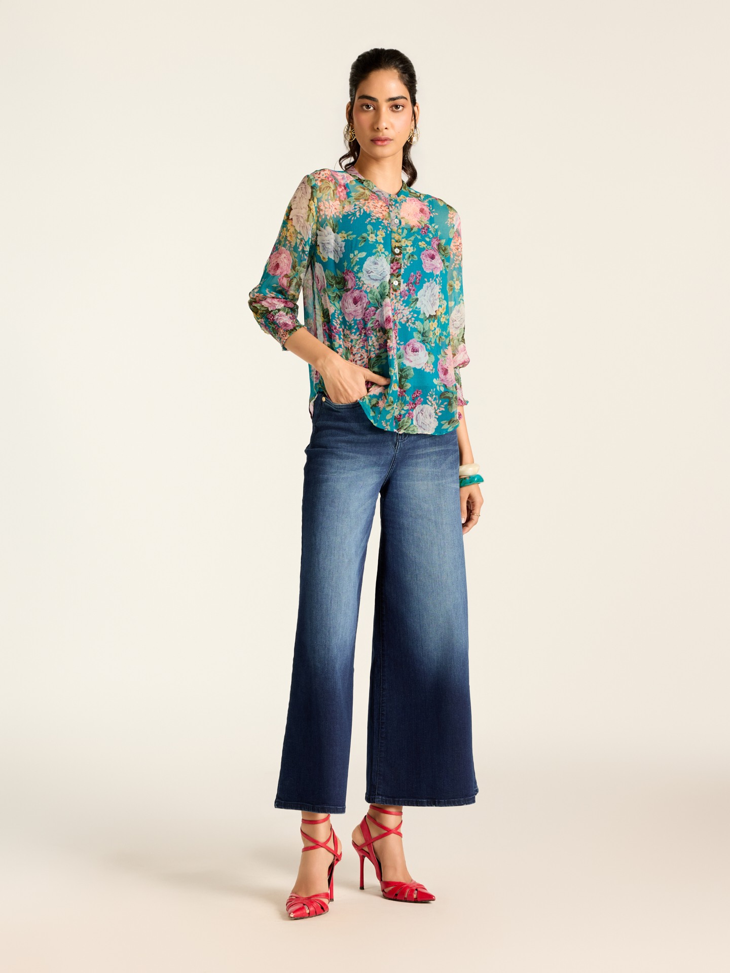 Teal Rosie Shirt