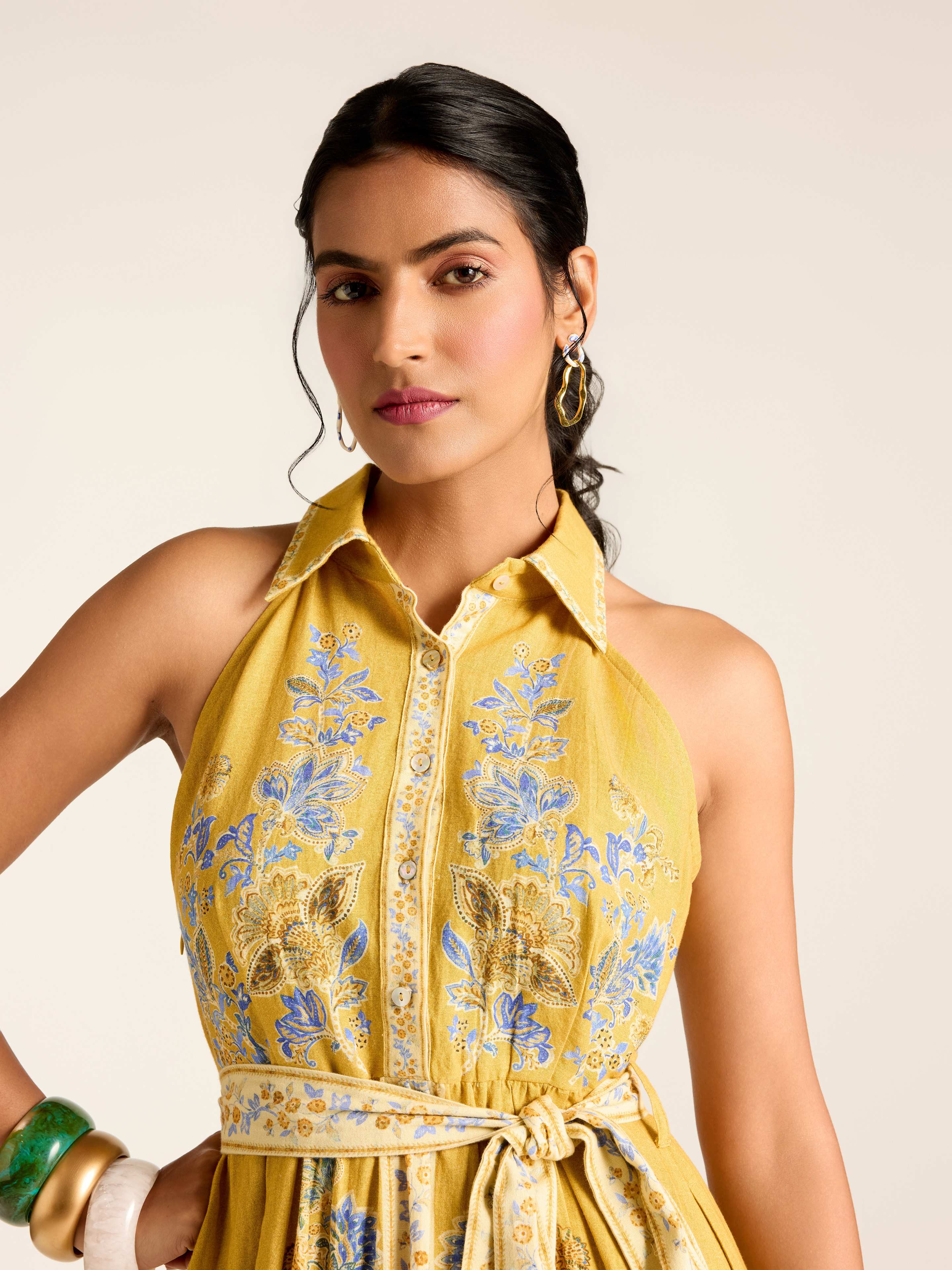 Mustard Loren Short Dress