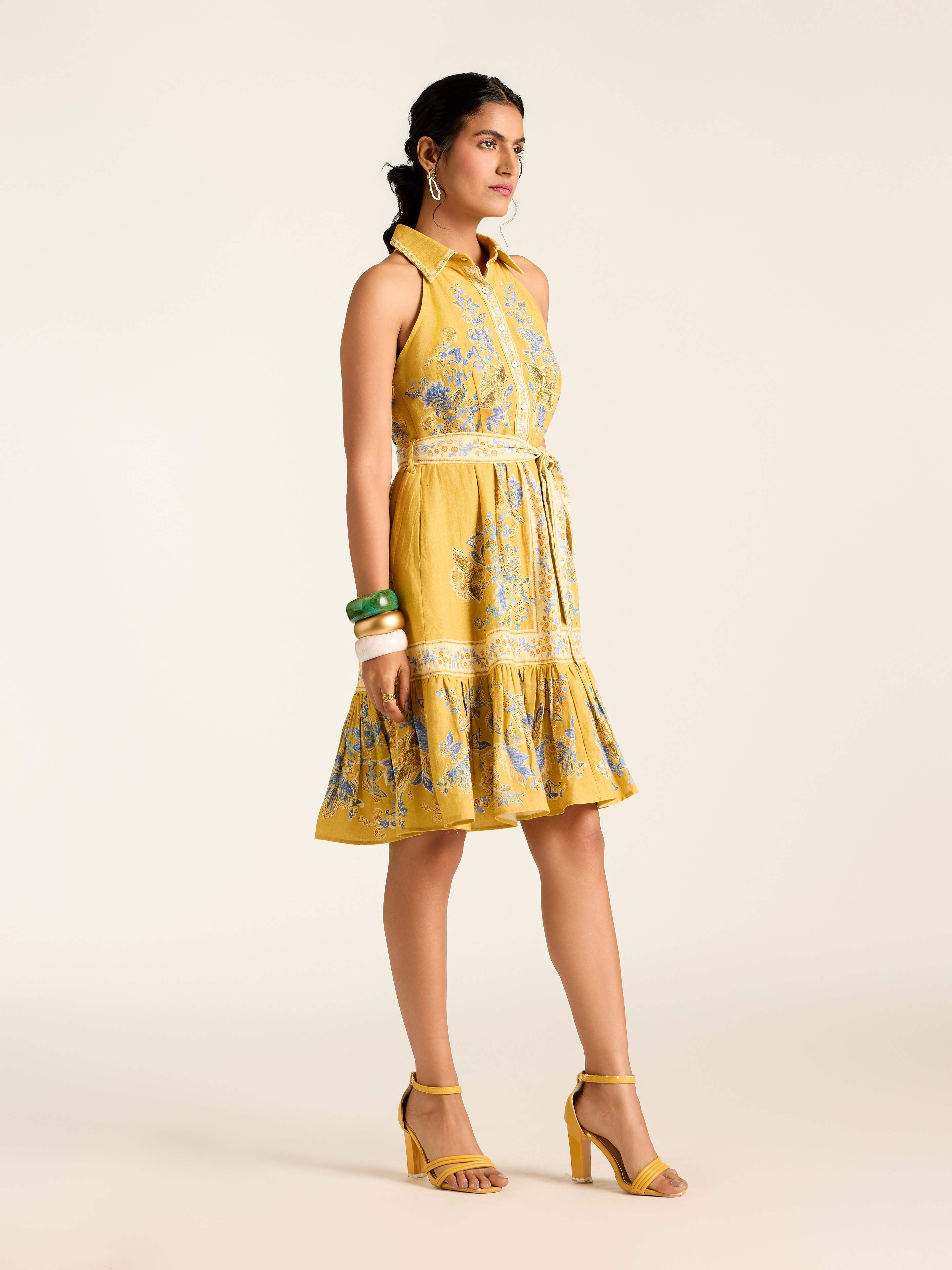 Mustard Loren Short Dress