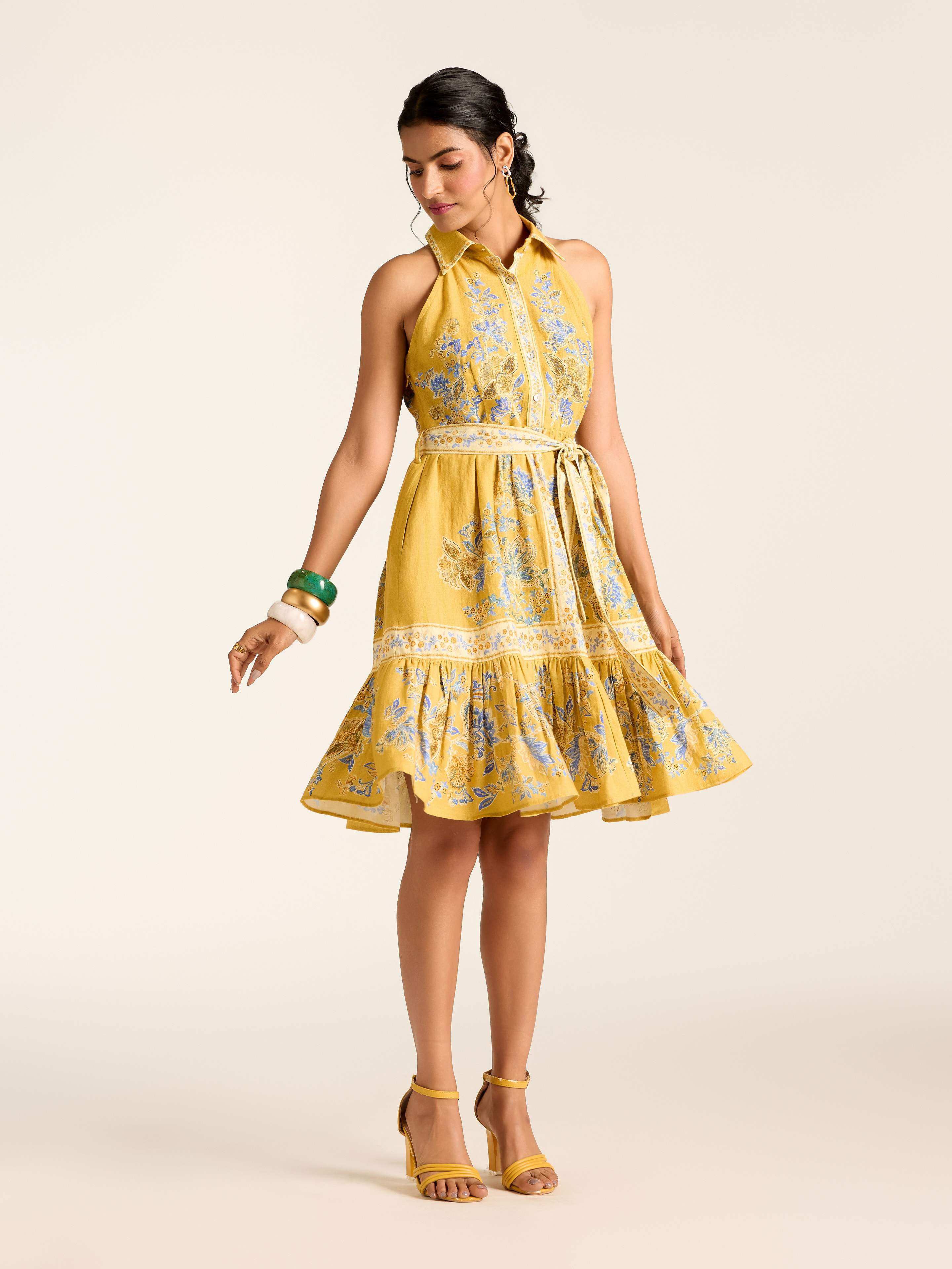 Mustard Loren Short Dress