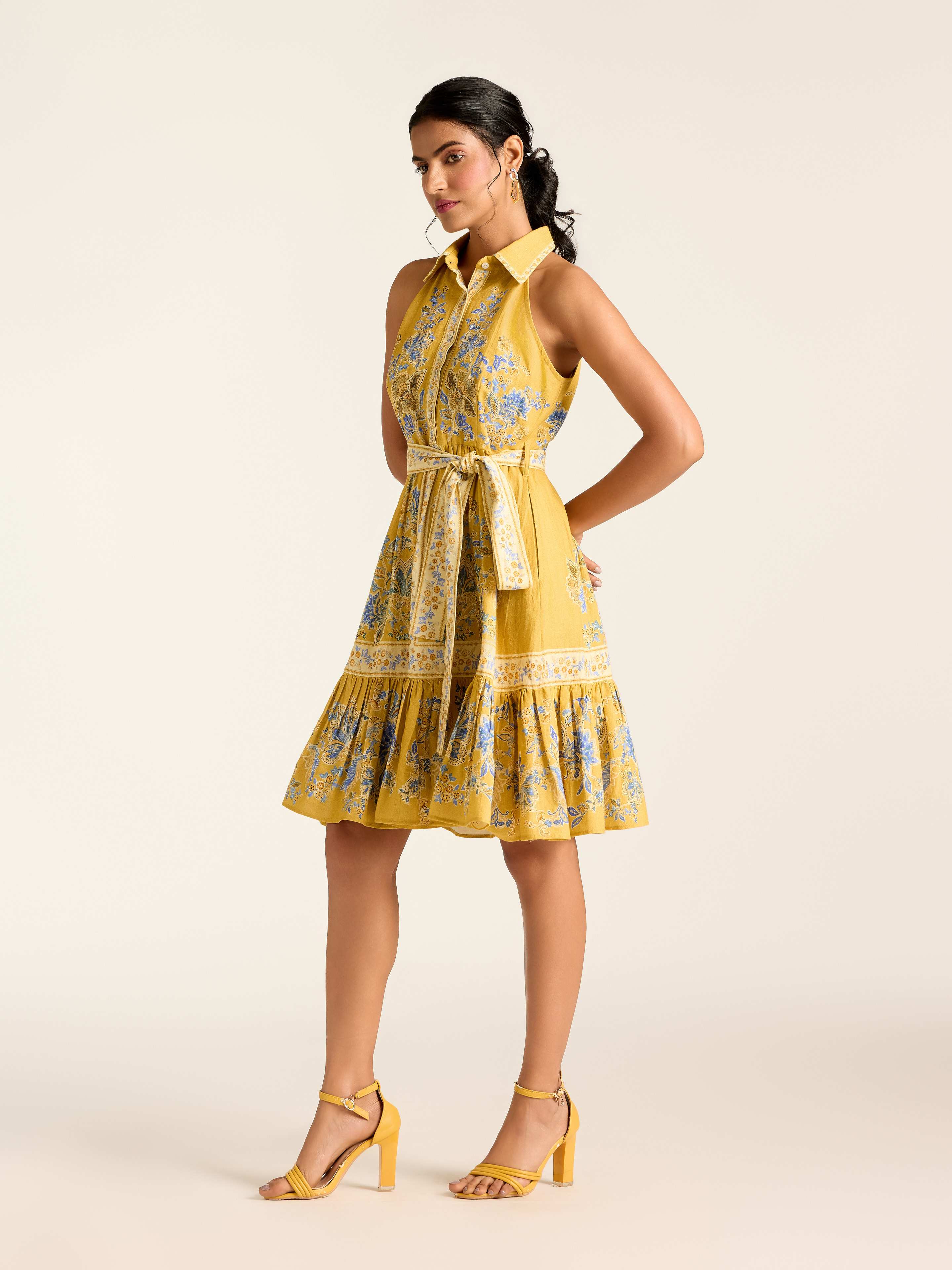Mustard Loren Short Dress