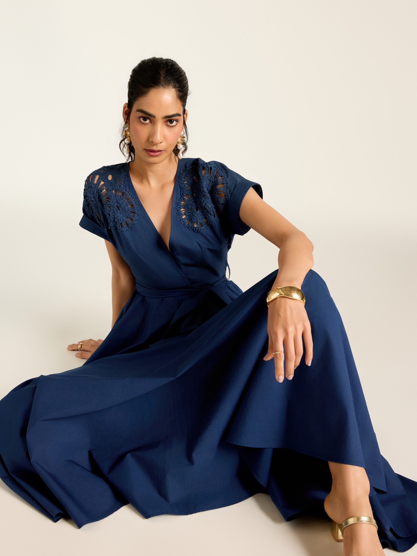 Blue Raquel Long Dress