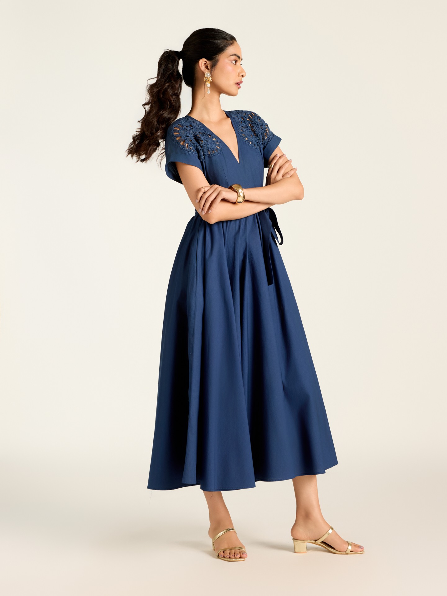 Blue Raquel Long Dress