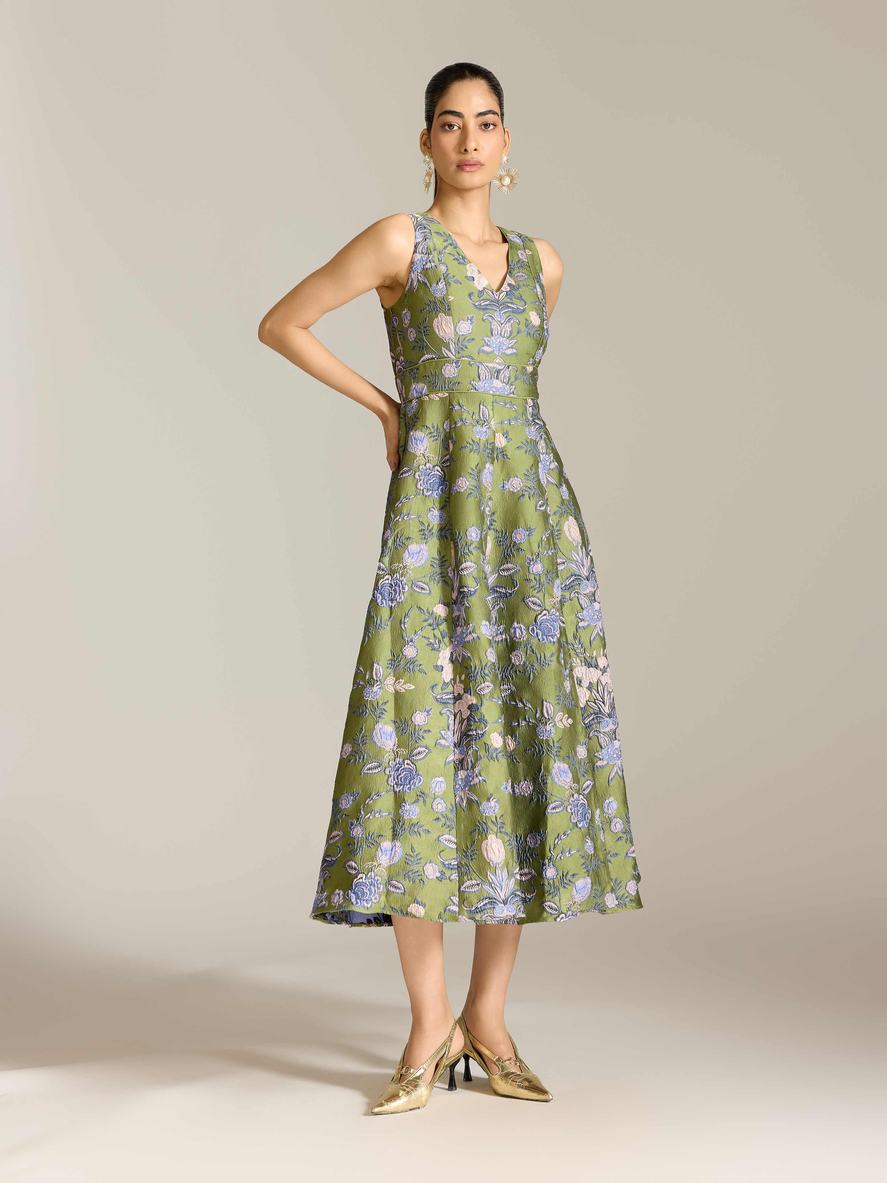 Green Mariam Long Dress