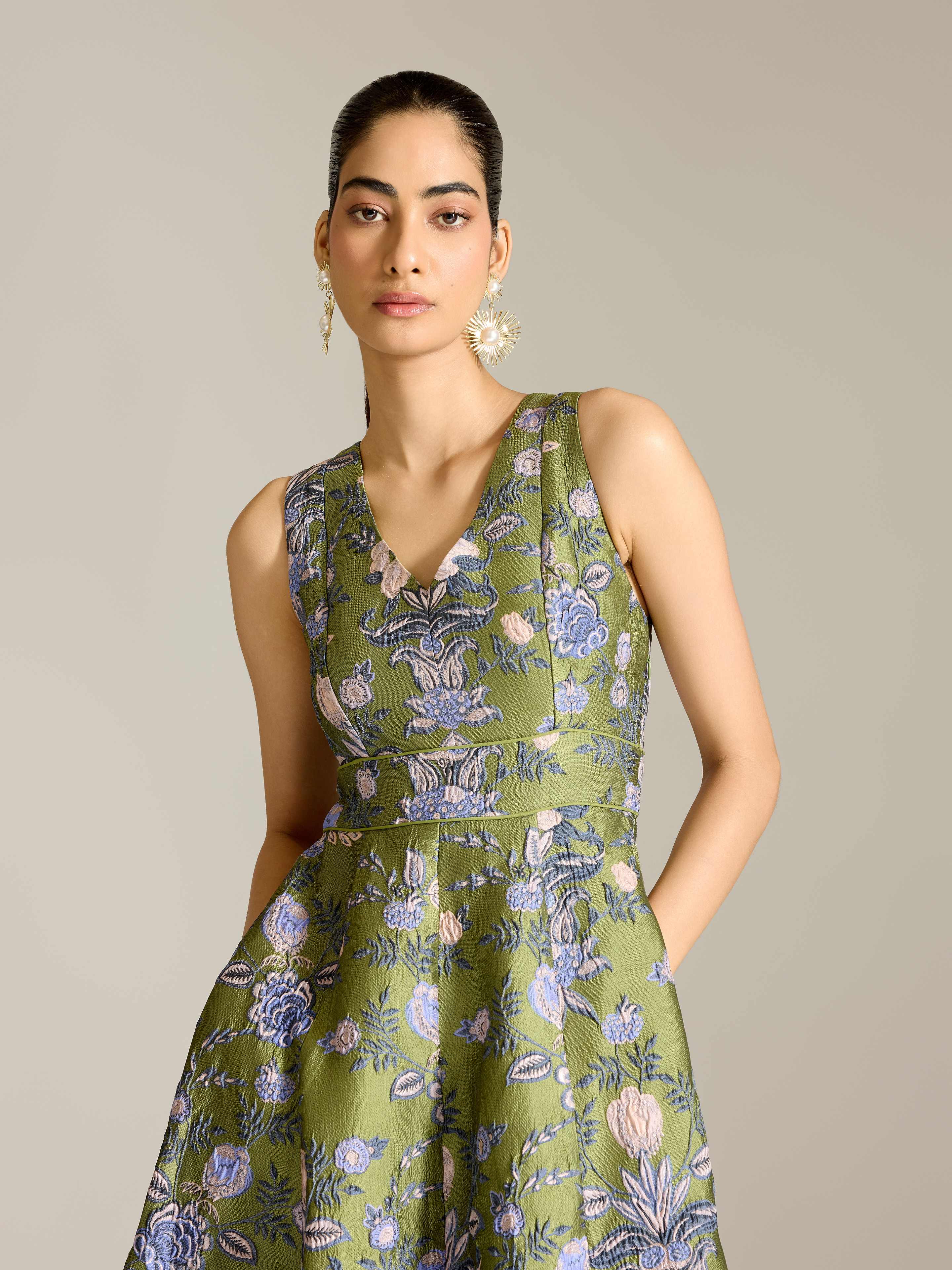 Green Mariam Long Dress