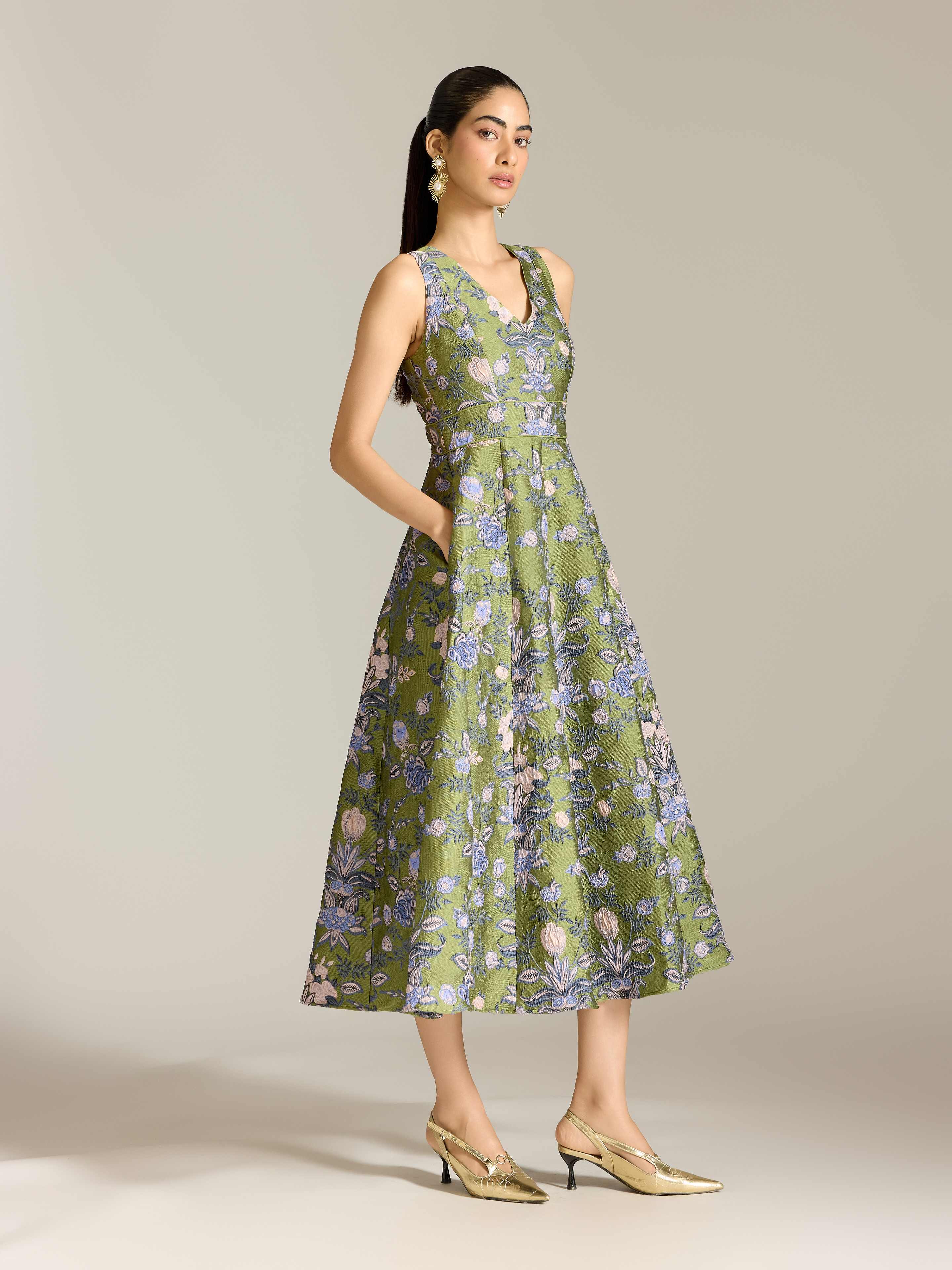 Green Mariam Long Dress