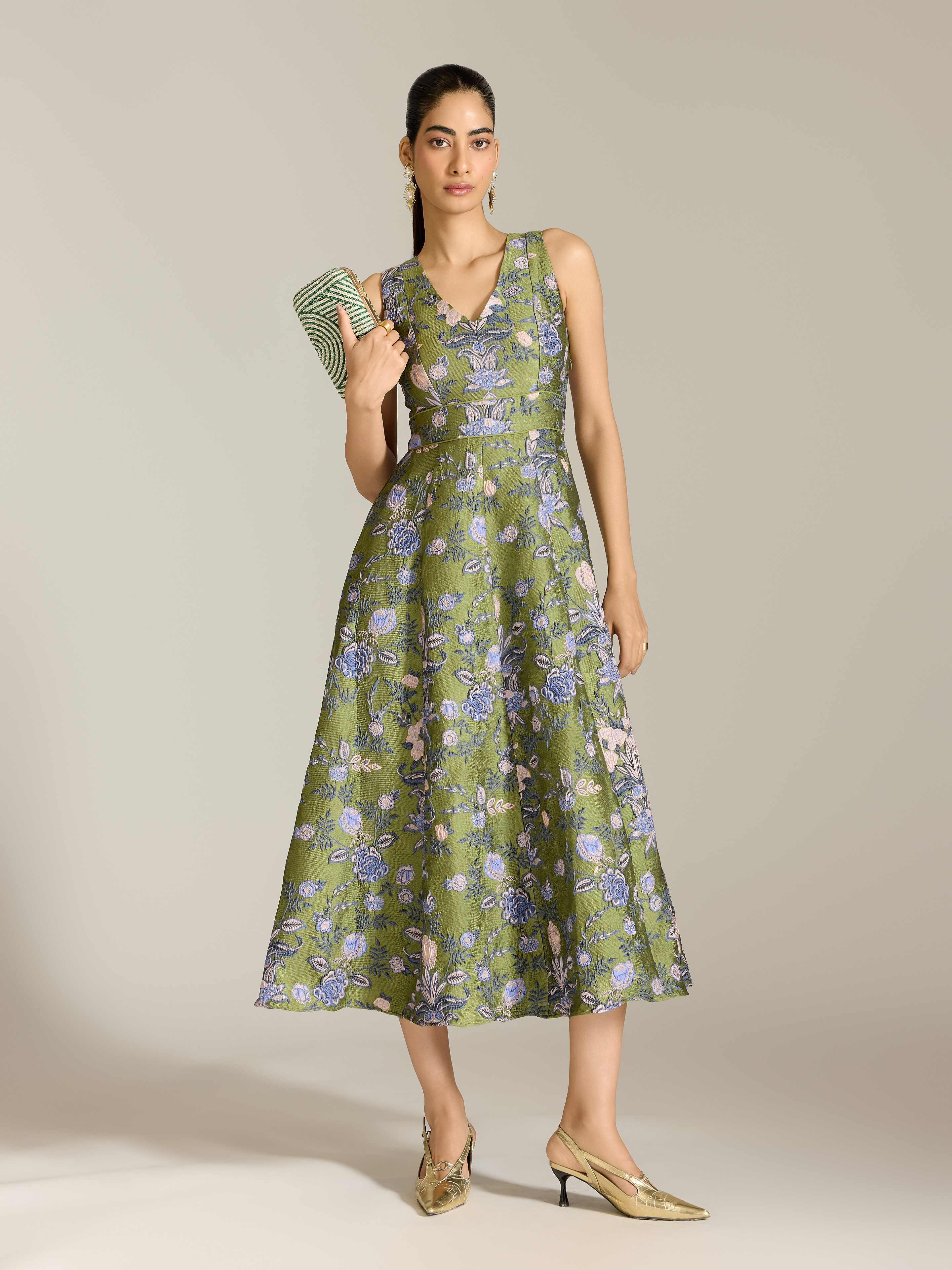Green Mariam Long Dress