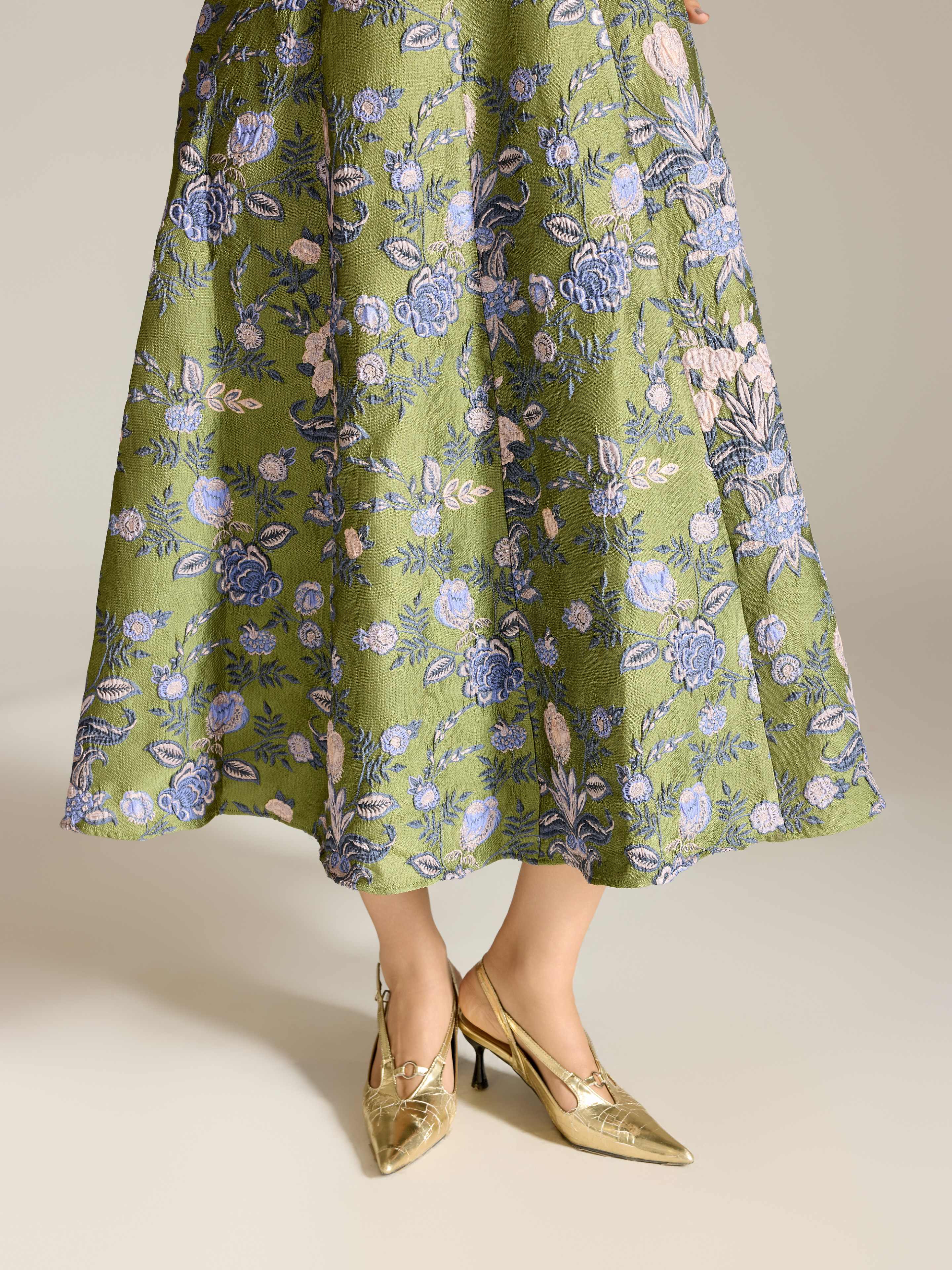 Green Mariam Long Dress