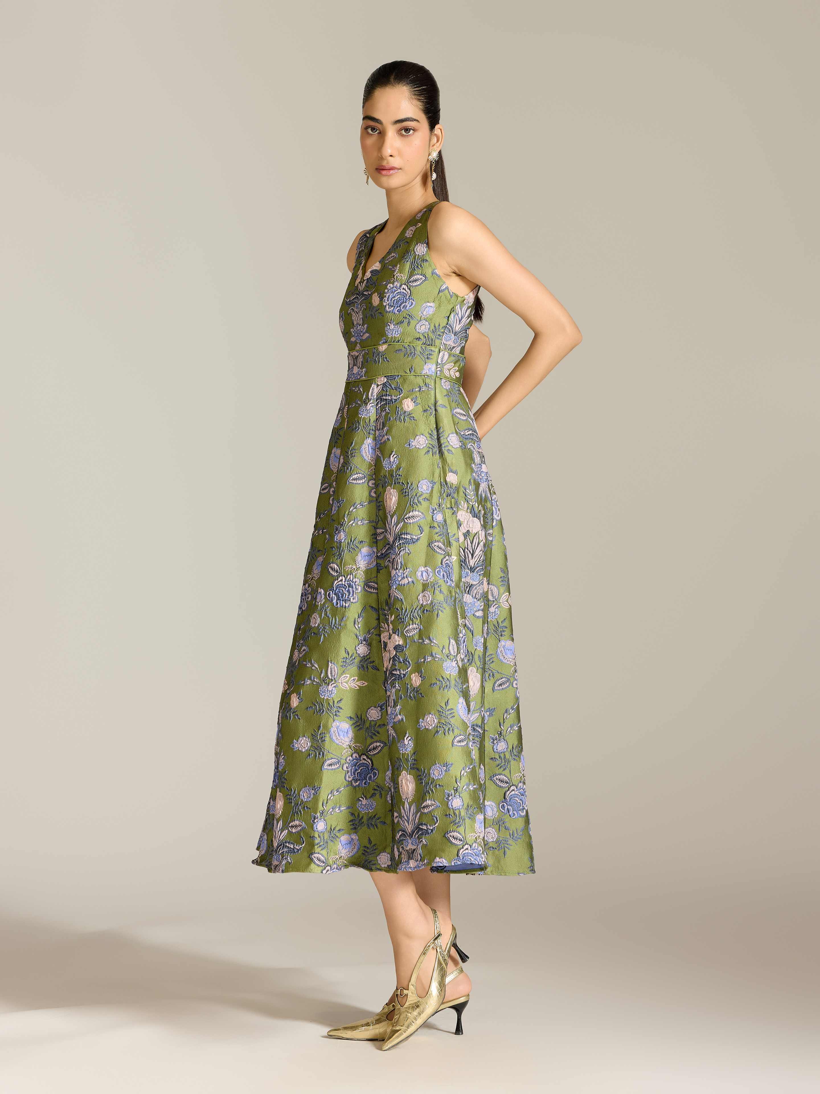 Green Mariam Long Dress