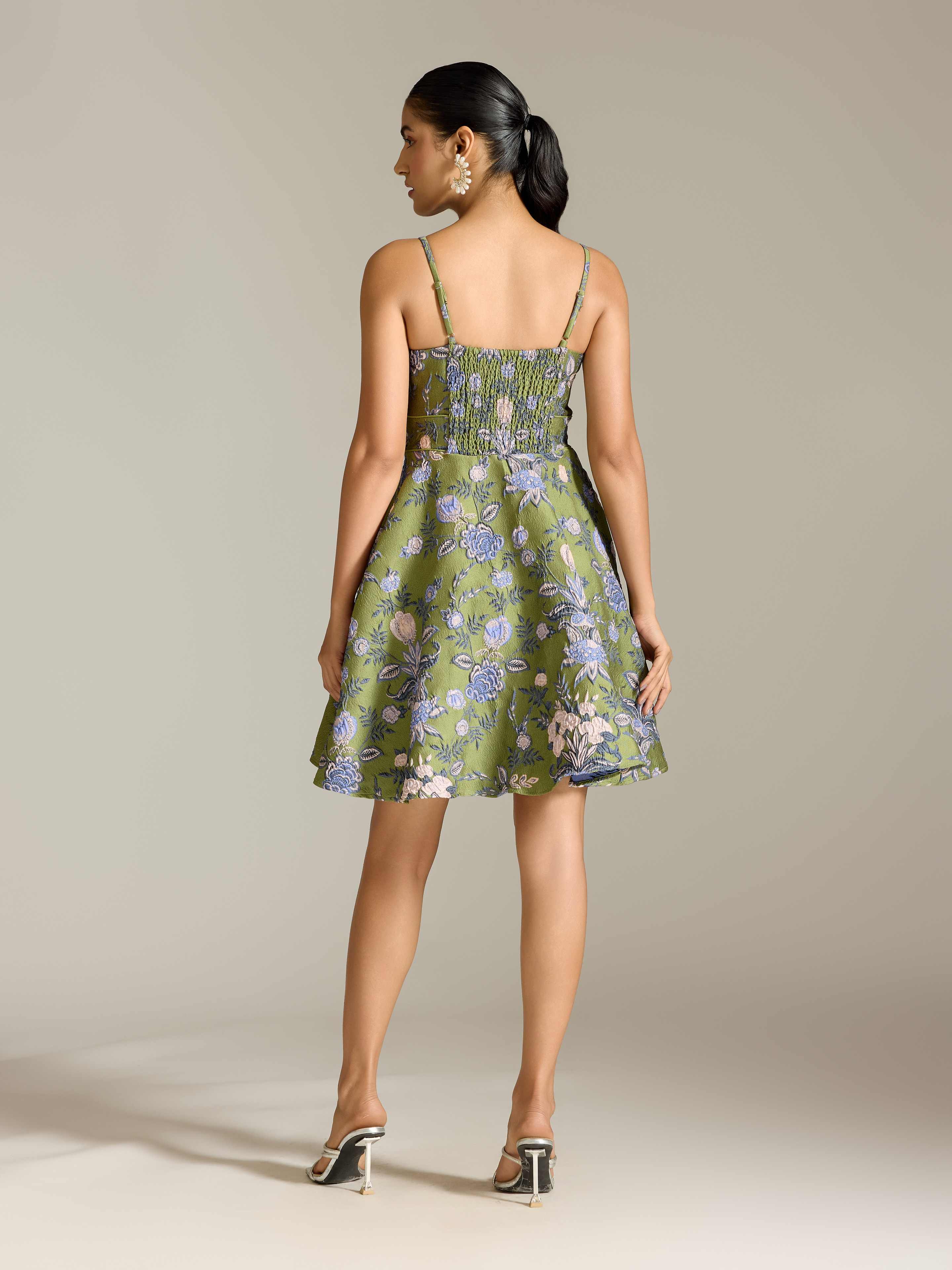 Green Mariam Short Dress
