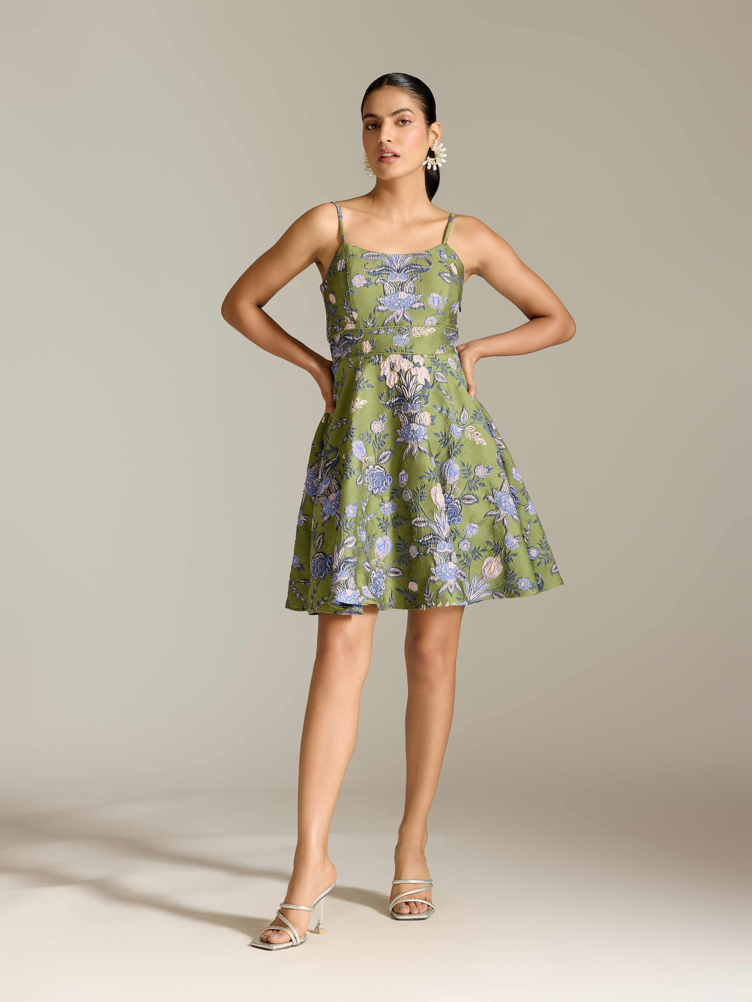 Green Mariam Short Dress