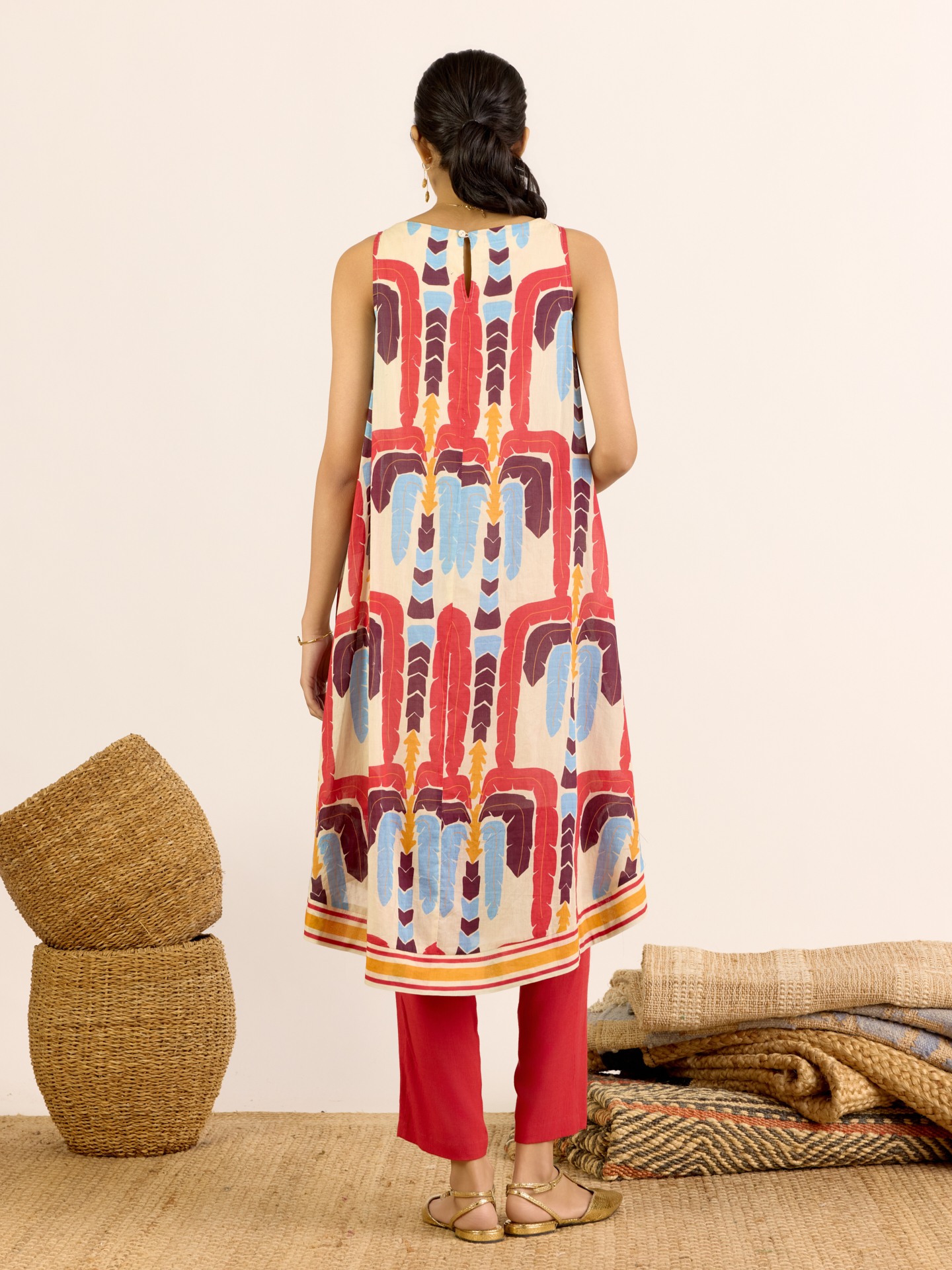 Cherry Red Chloe
 Kurta Set