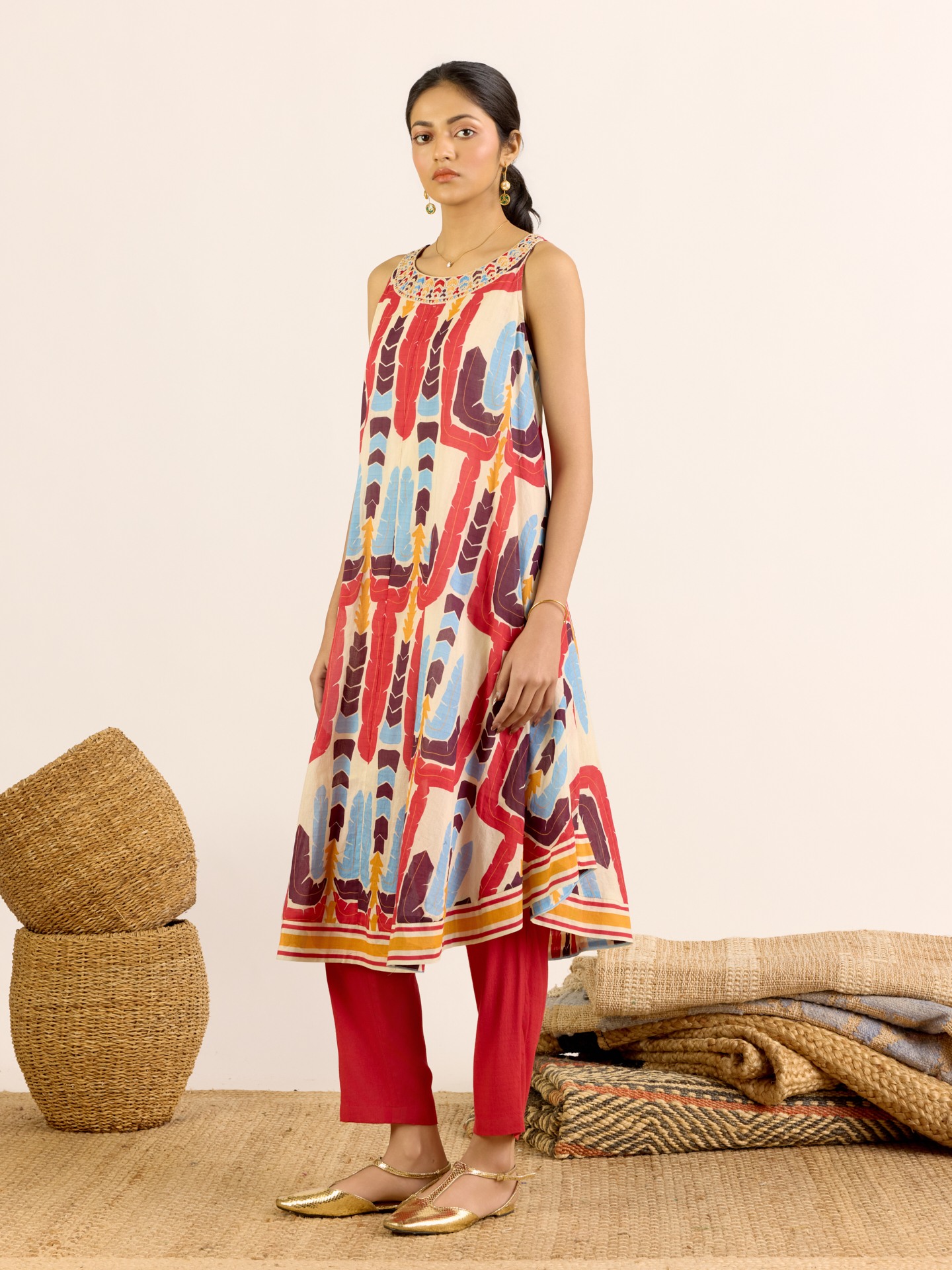 Cherry Red Chloe
 Kurta Set