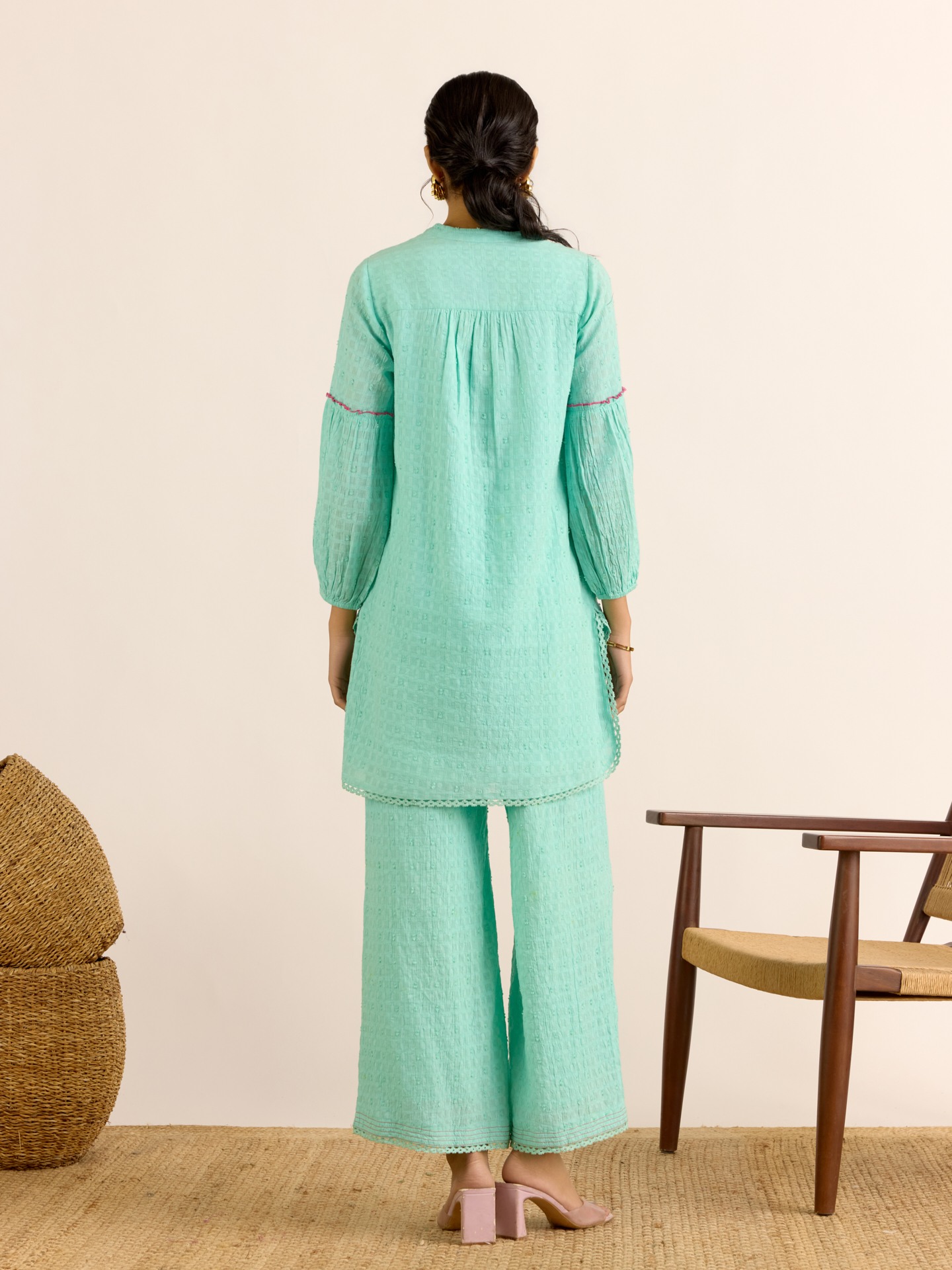 Aqua Blue Giselle Kurta Set