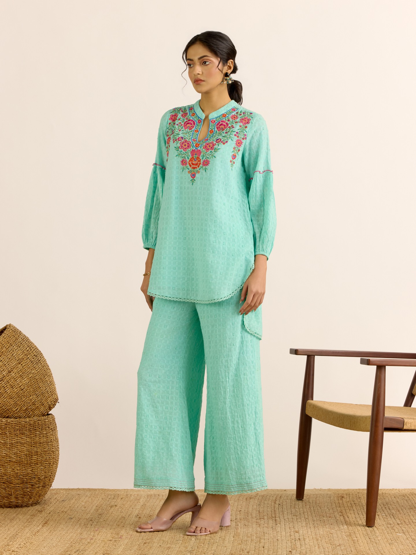 Aqua Blue Giselle Kurta Set