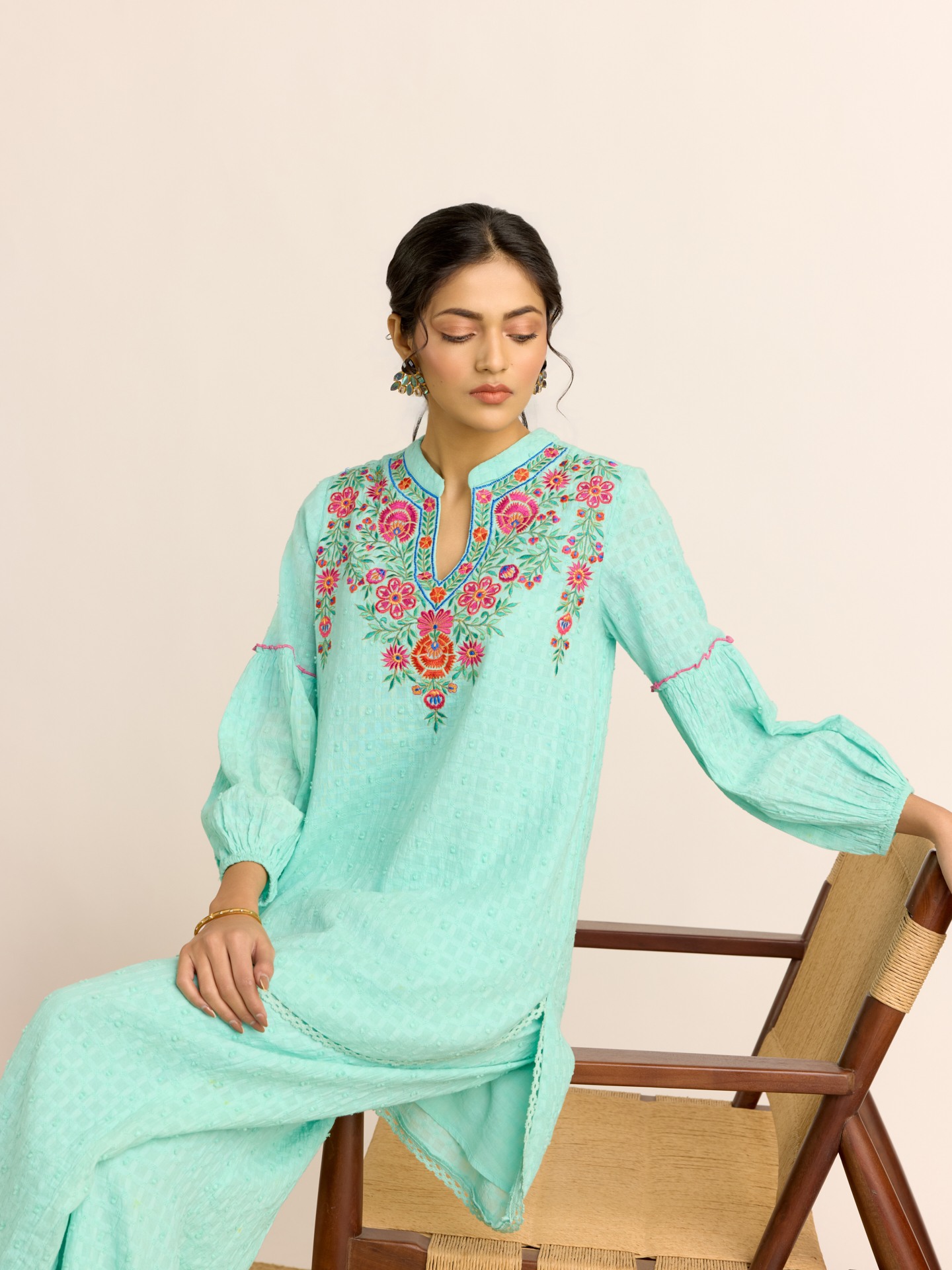 Aqua Blue Giselle Kurta Set