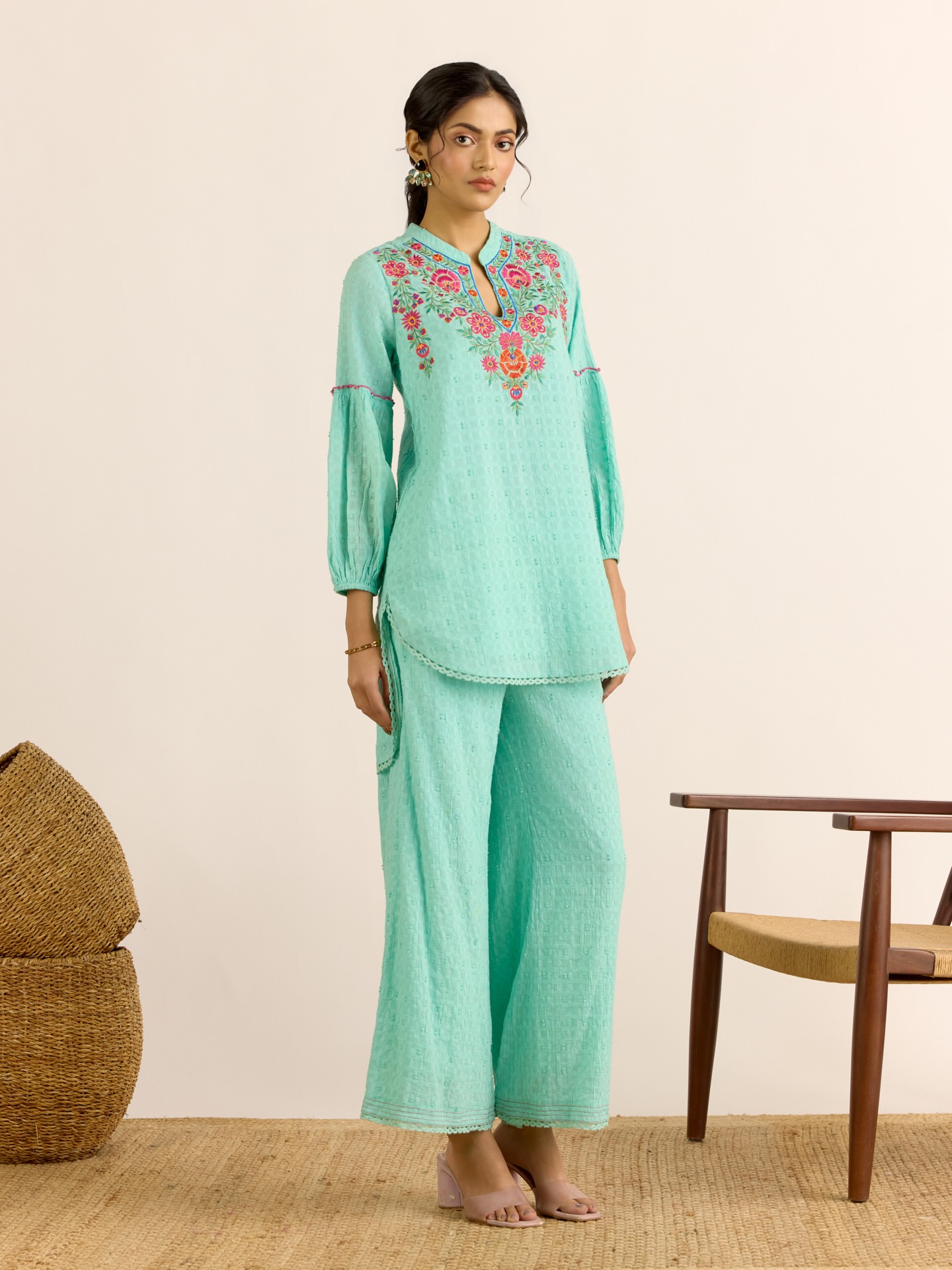 Aqua Blue Giselle Kurta Set