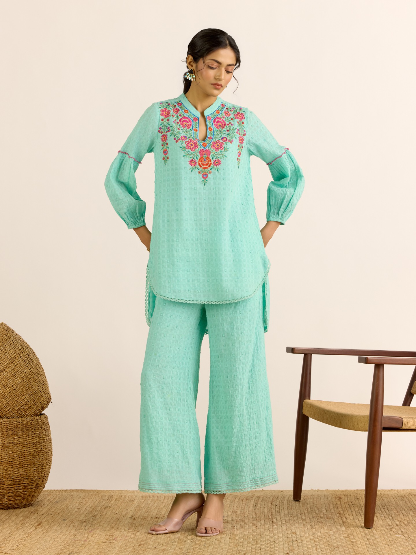 Aqua Blue Giselle Kurta Set