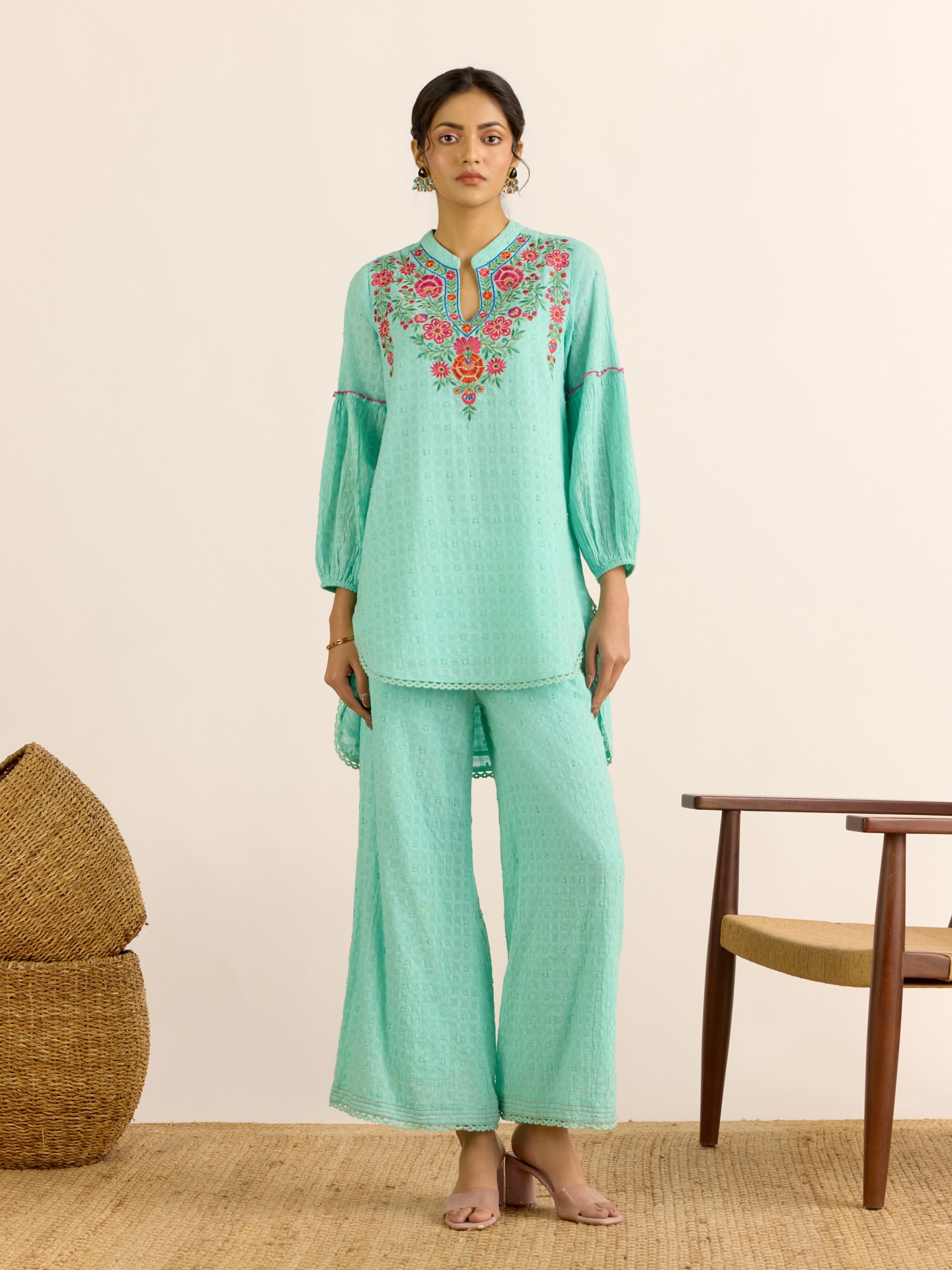 Aqua Blue Giselle Kurta Set