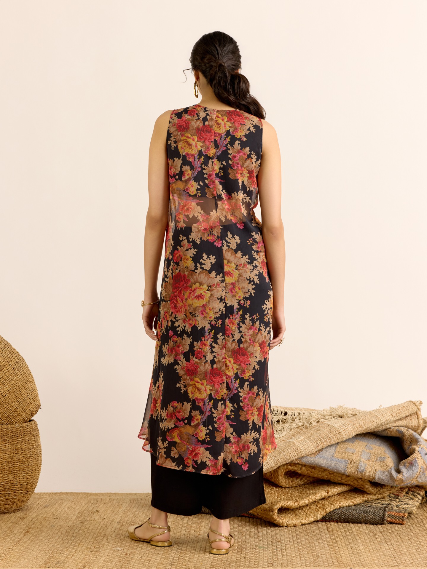 Black Reya Kurta Set