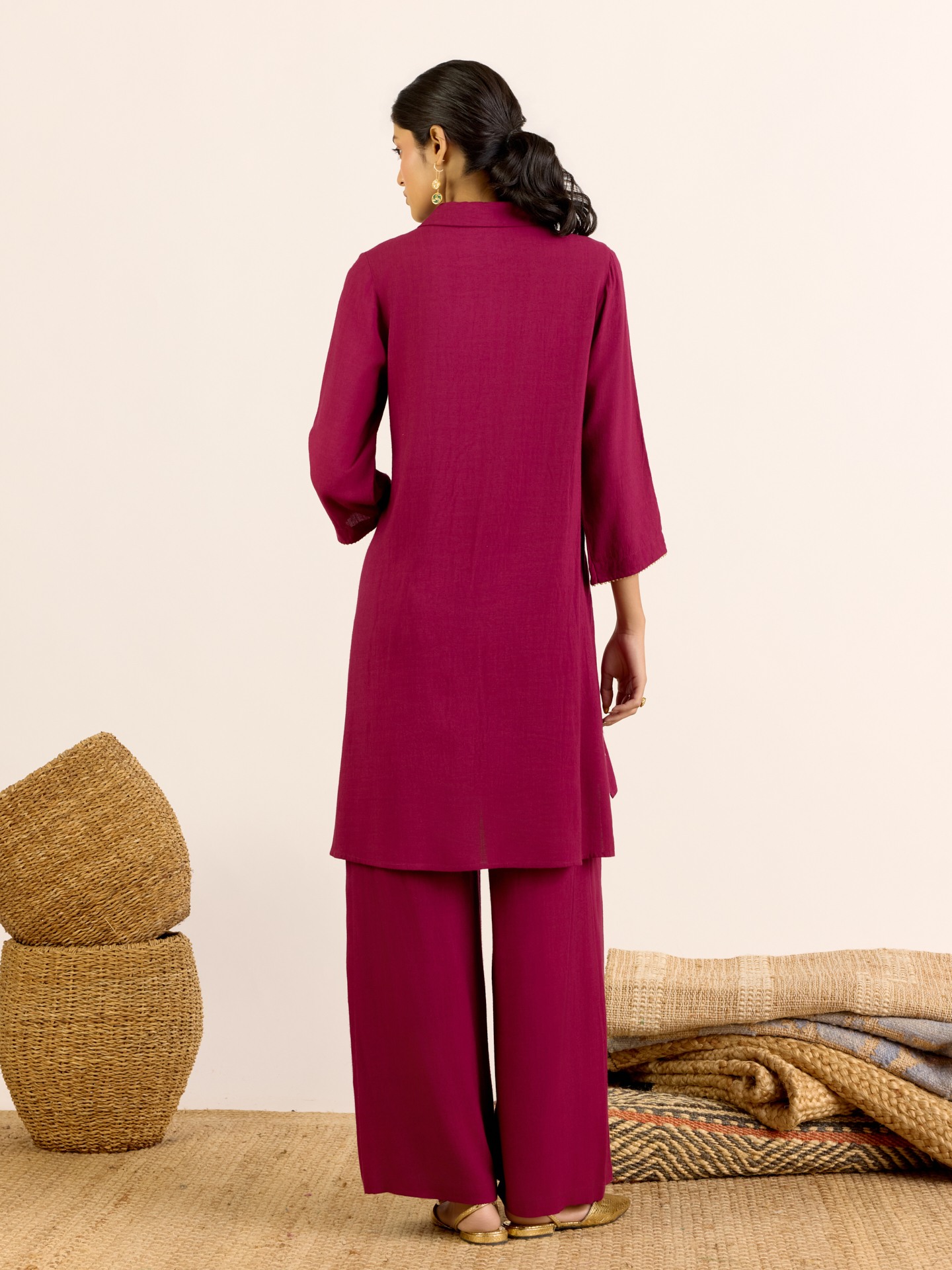 Purple Maya Solid  Kurta Set