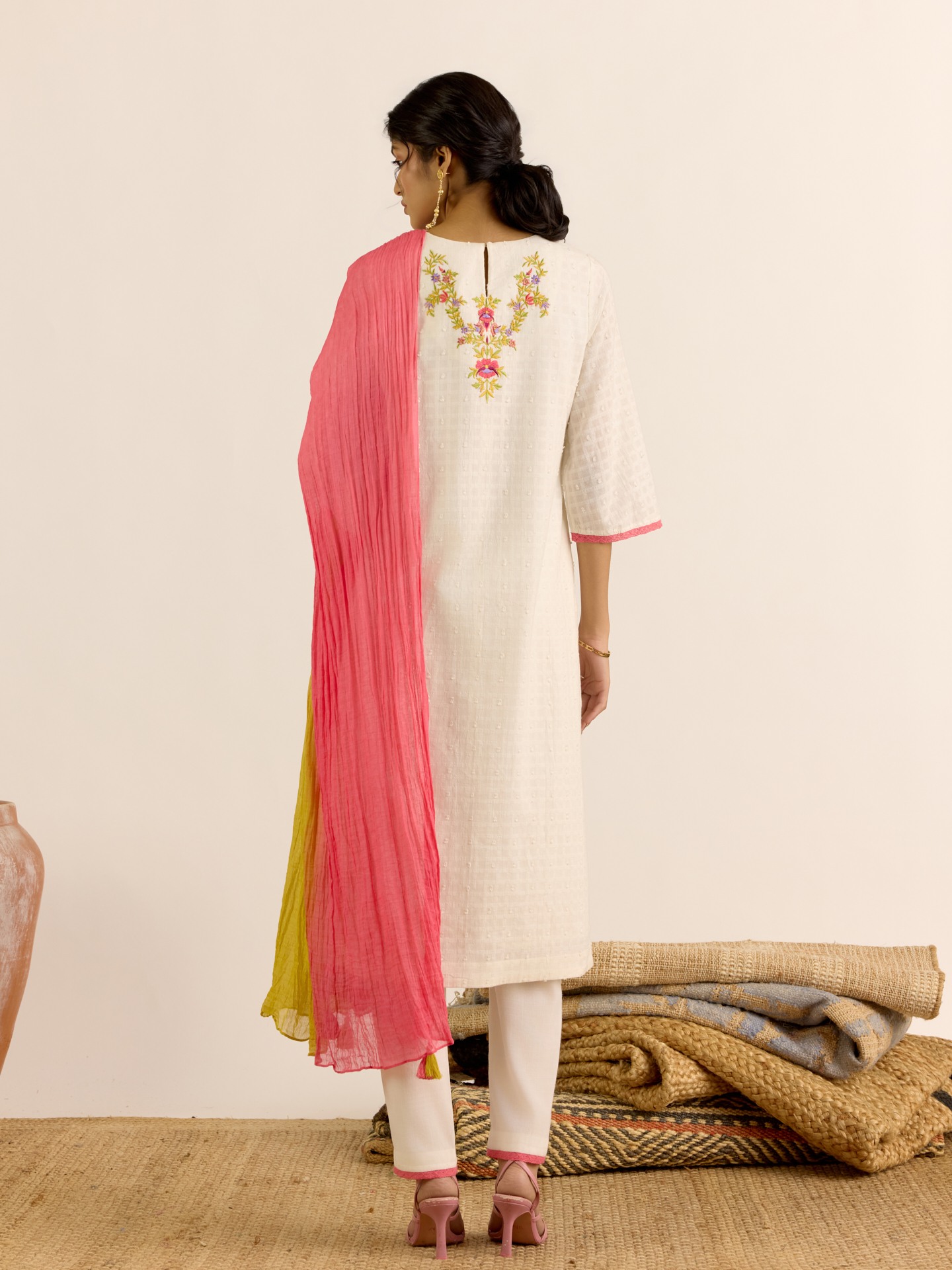 Pearl White Giselle
 Suit Set