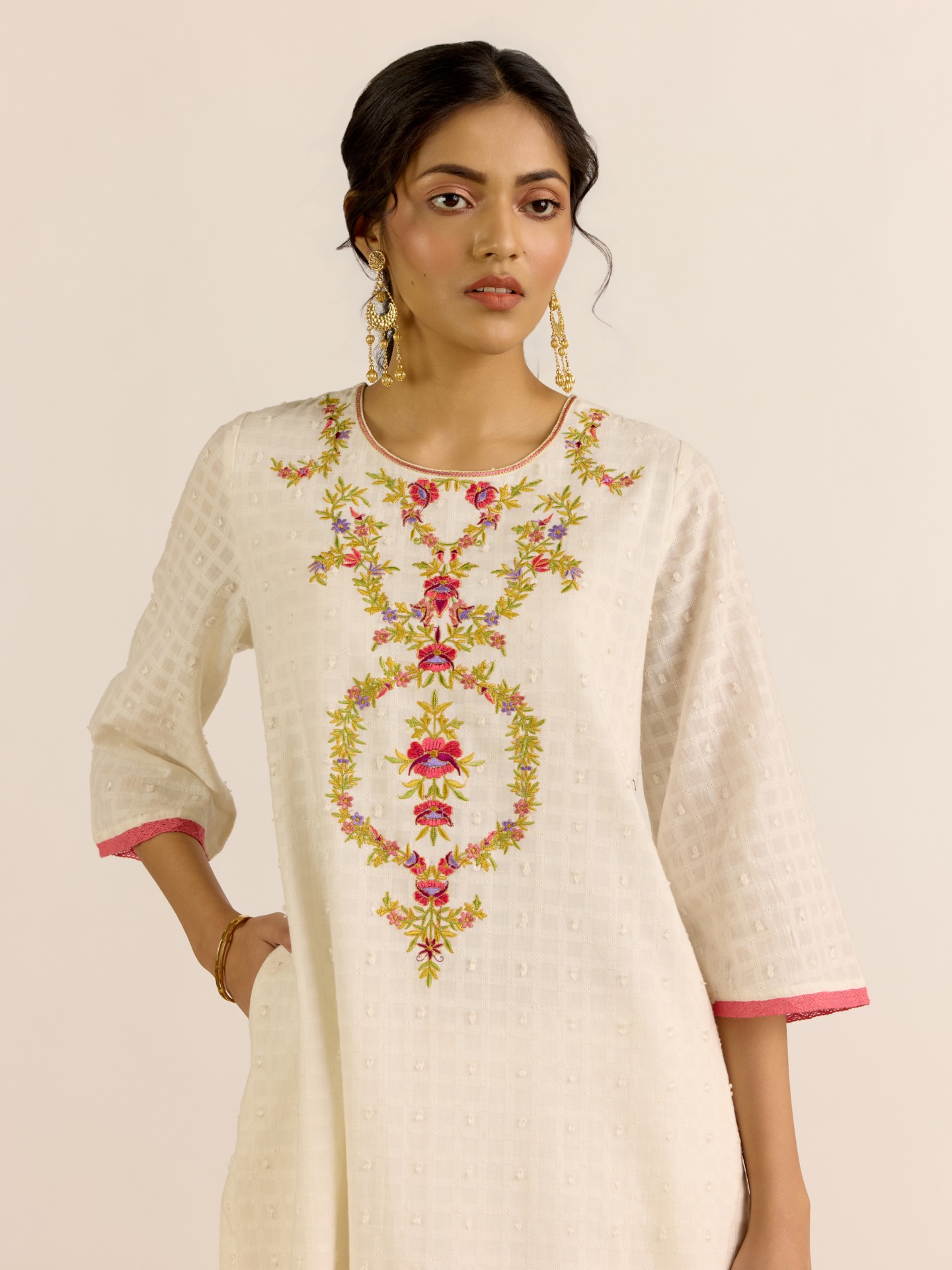 Pearl White Giselle
 Suit Set