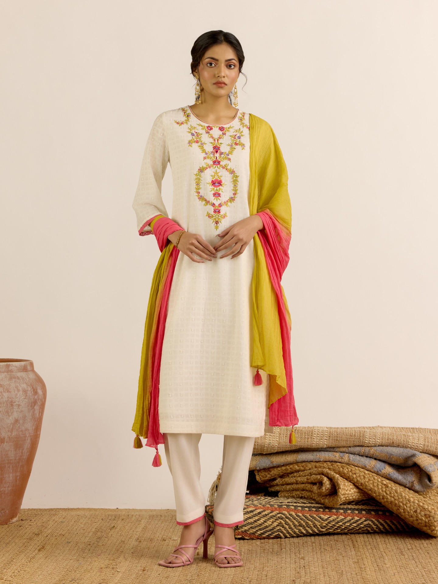 Pearl White Giselle
 Suit Set