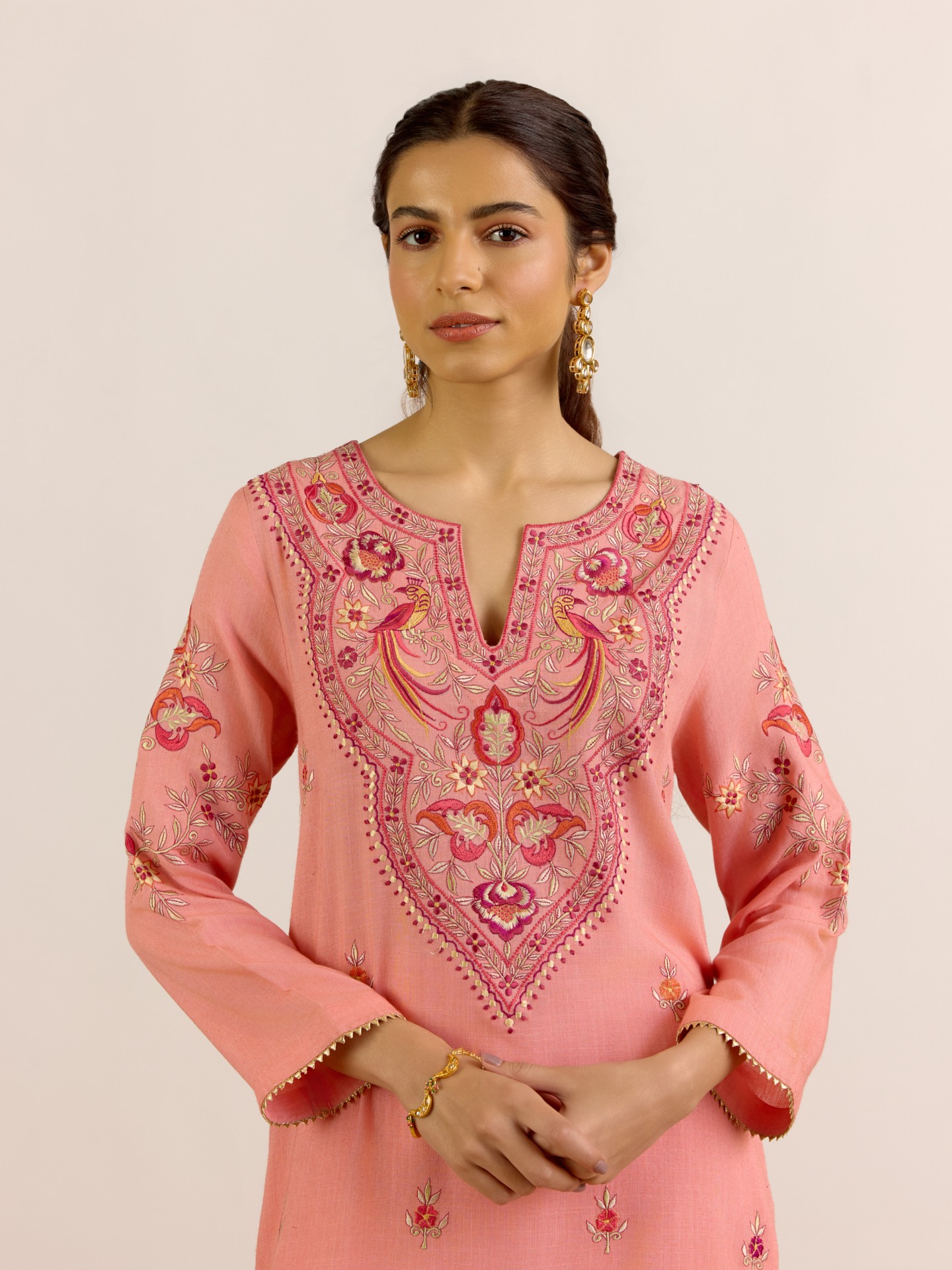 Coral Rumi Solid Suit Set