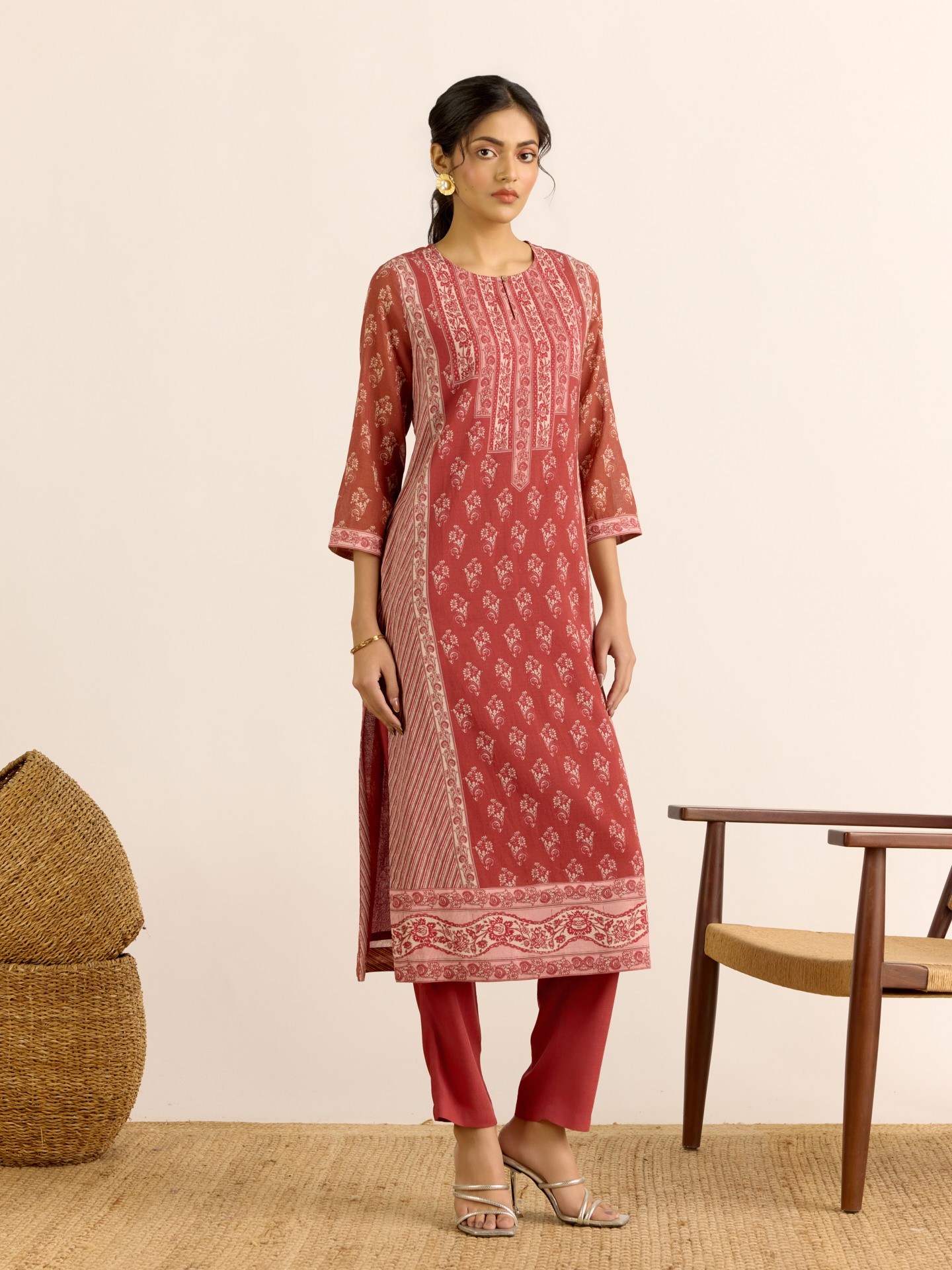 Peach Anjana Suit Set