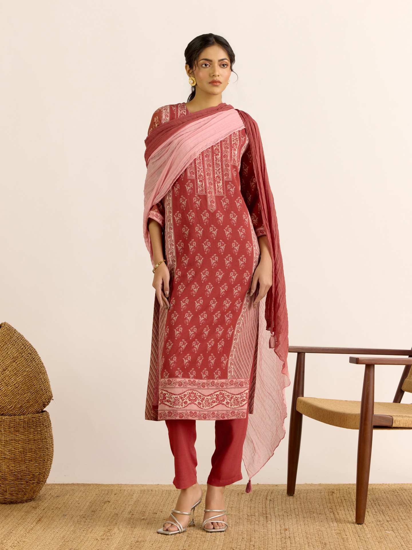 Peach Anjana Suit Set