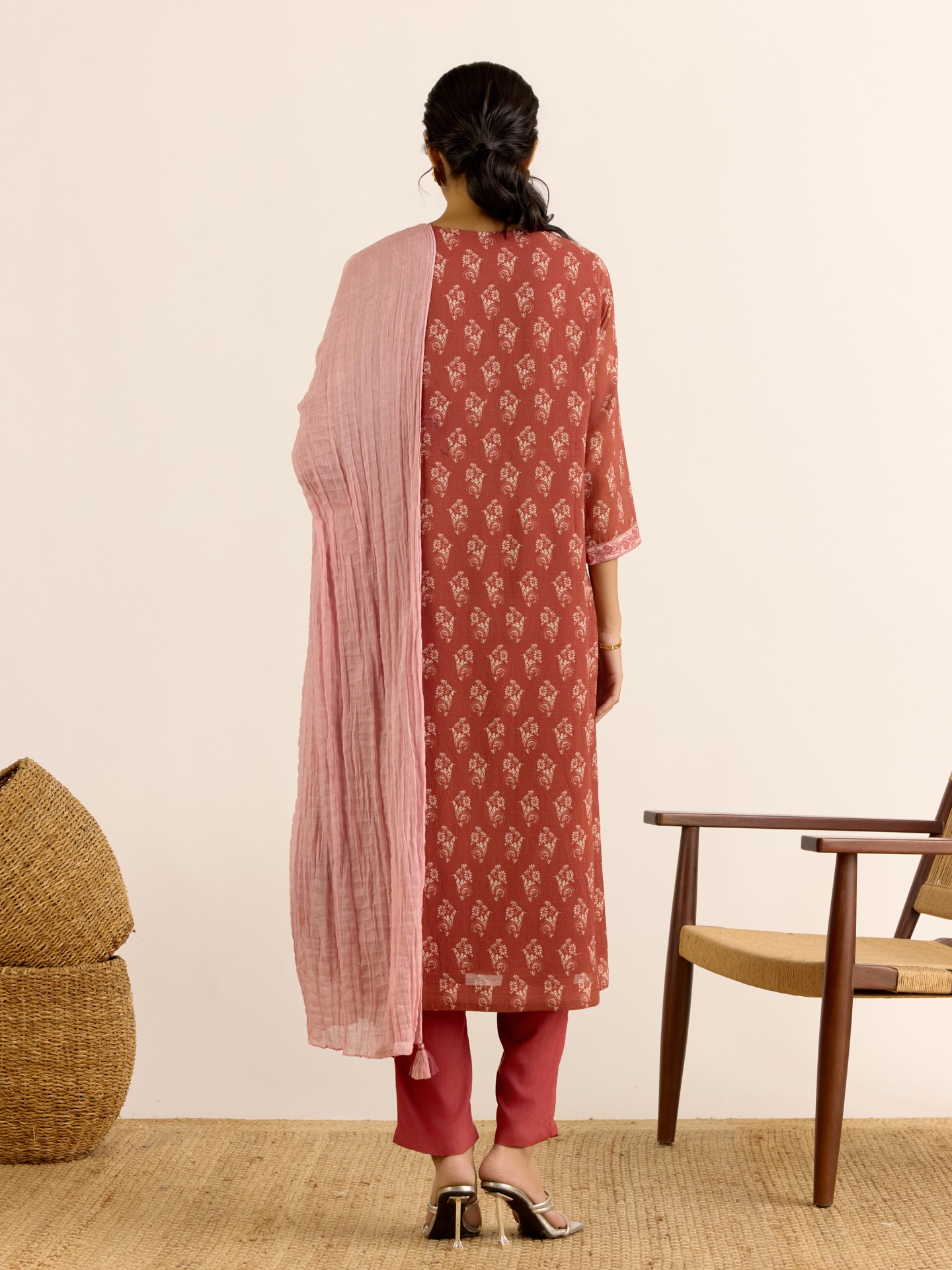 Peach Anjana Suit Set