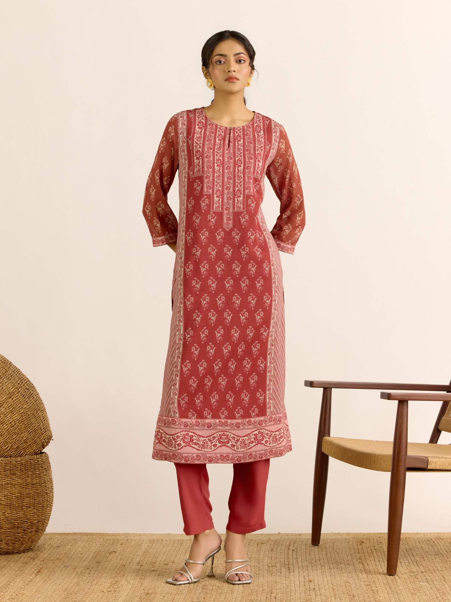 Peach Anjana Suit Set