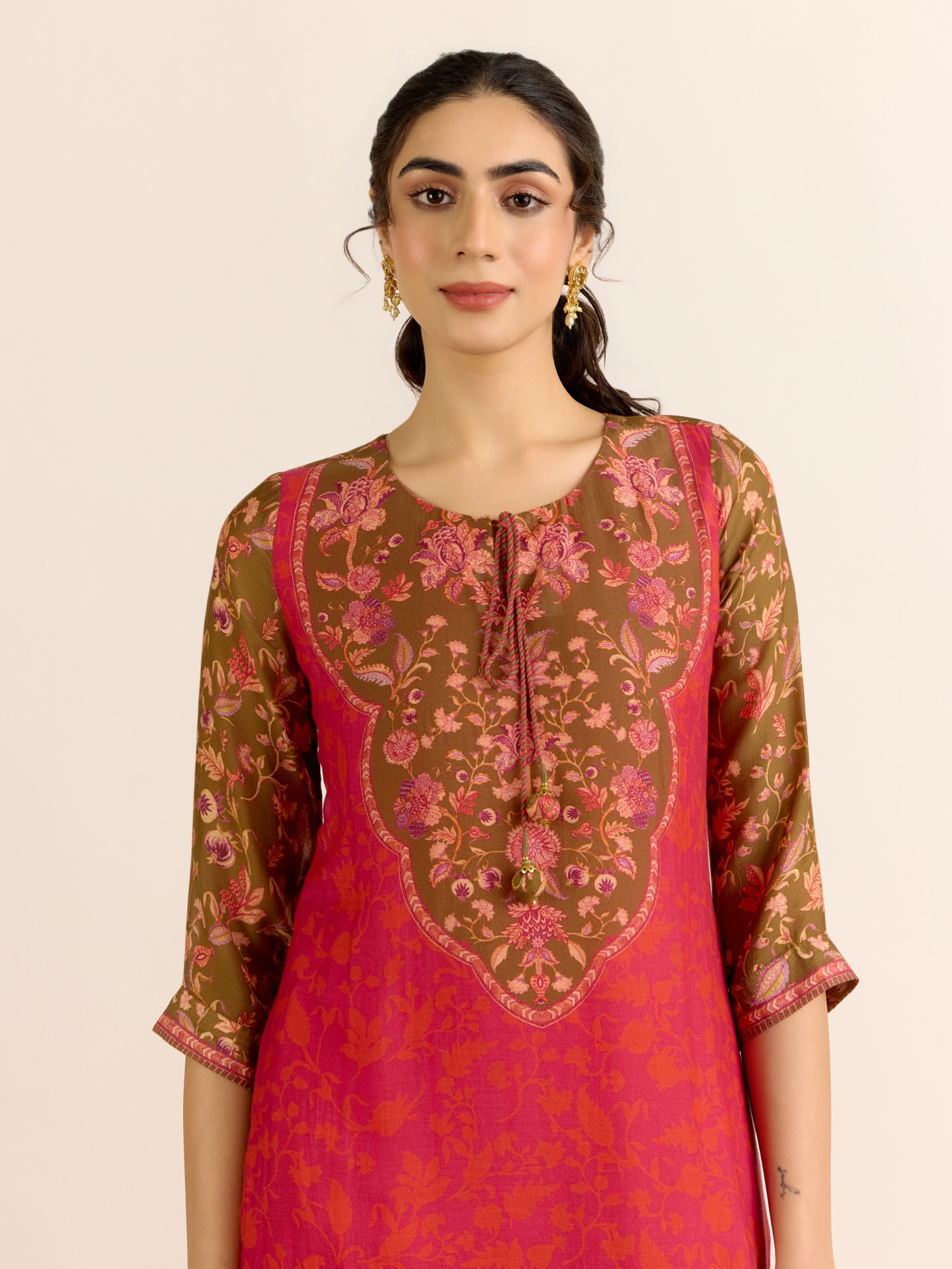 Crimson Red Jaslin Suit Set