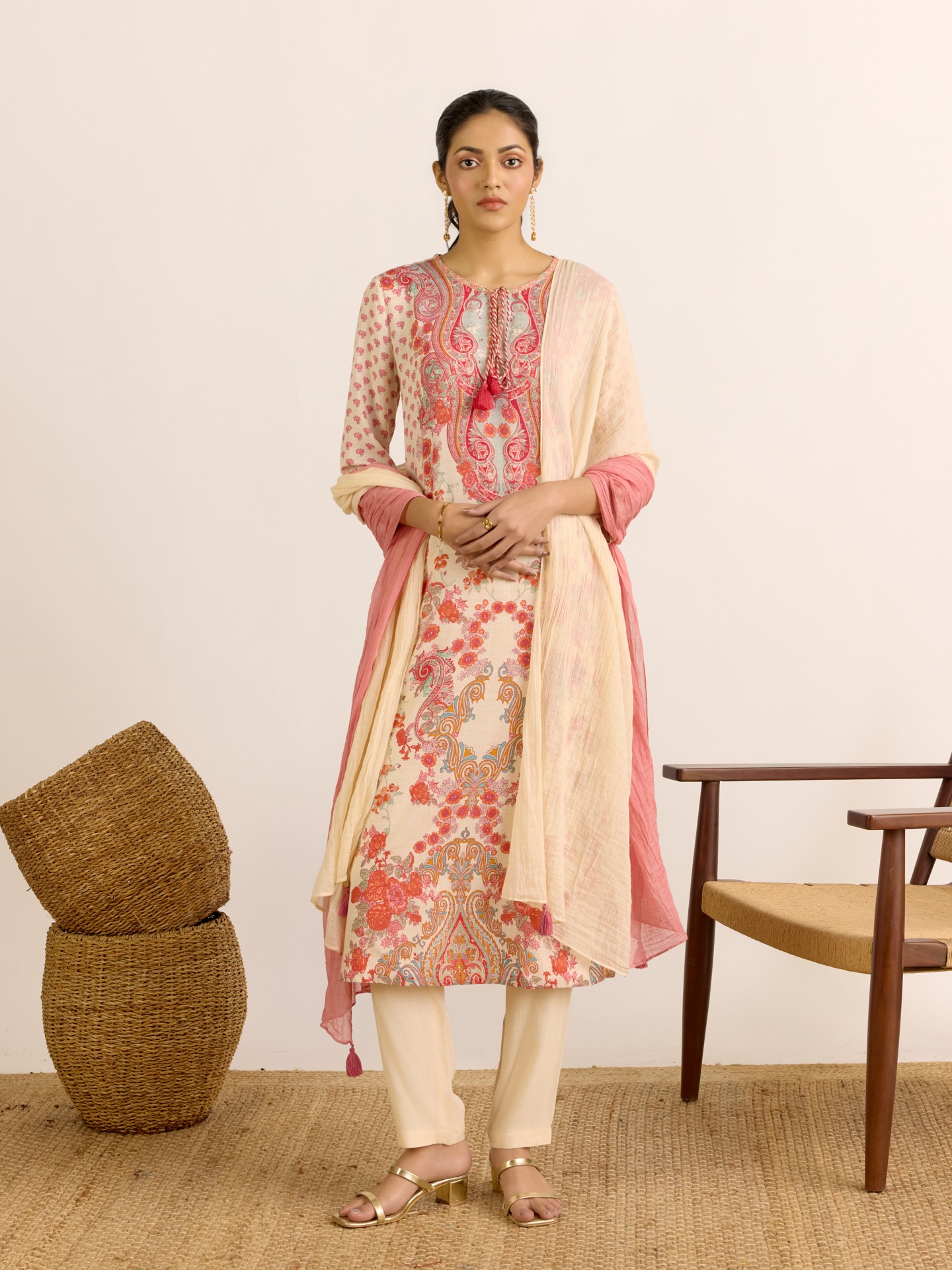 Ecru Shakti Suit Set