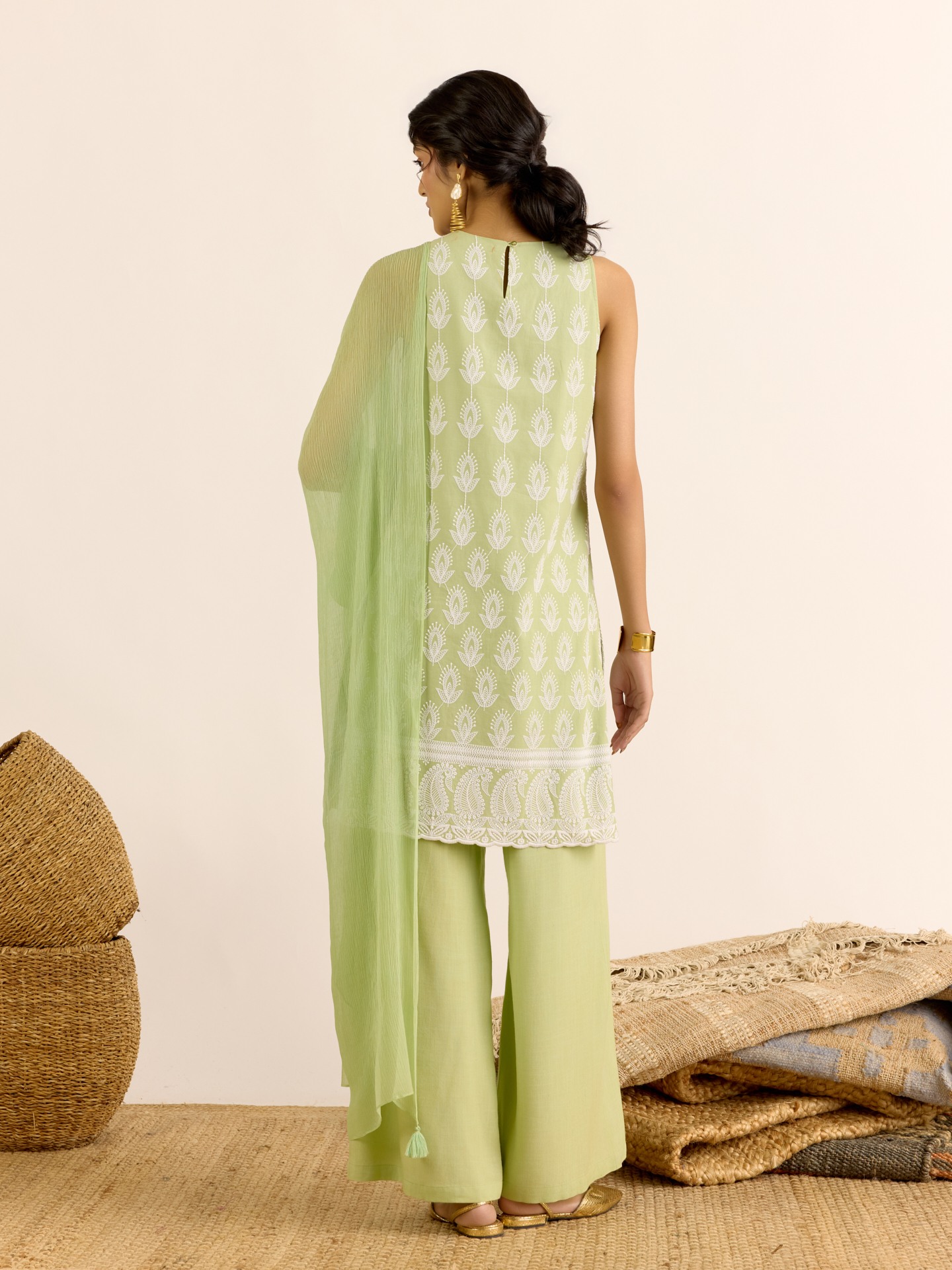 Sage Green Kishwar Festive Suit Set