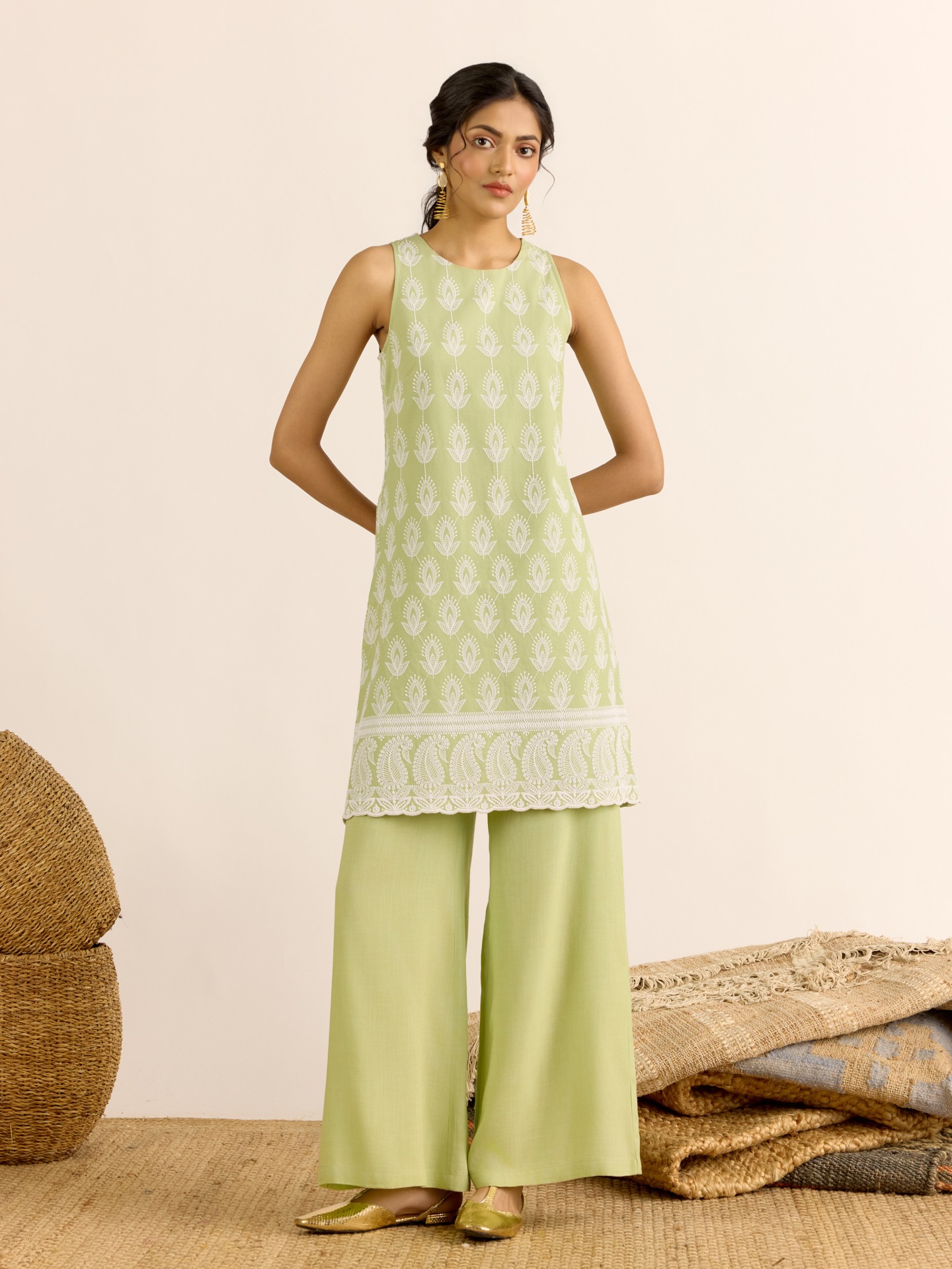 Sage Green Kishwar Festive Suit Set