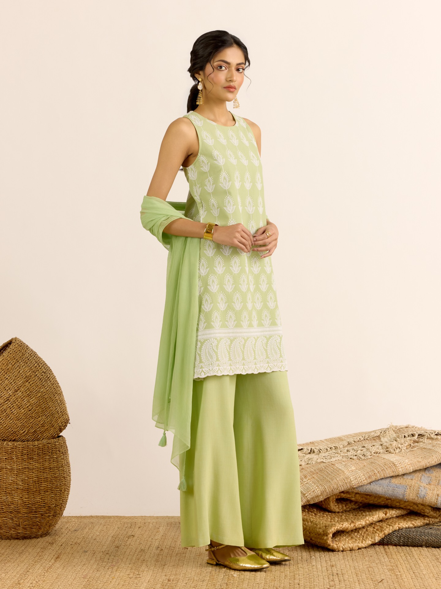 Sage Green Kishwar Festive Suit Set
