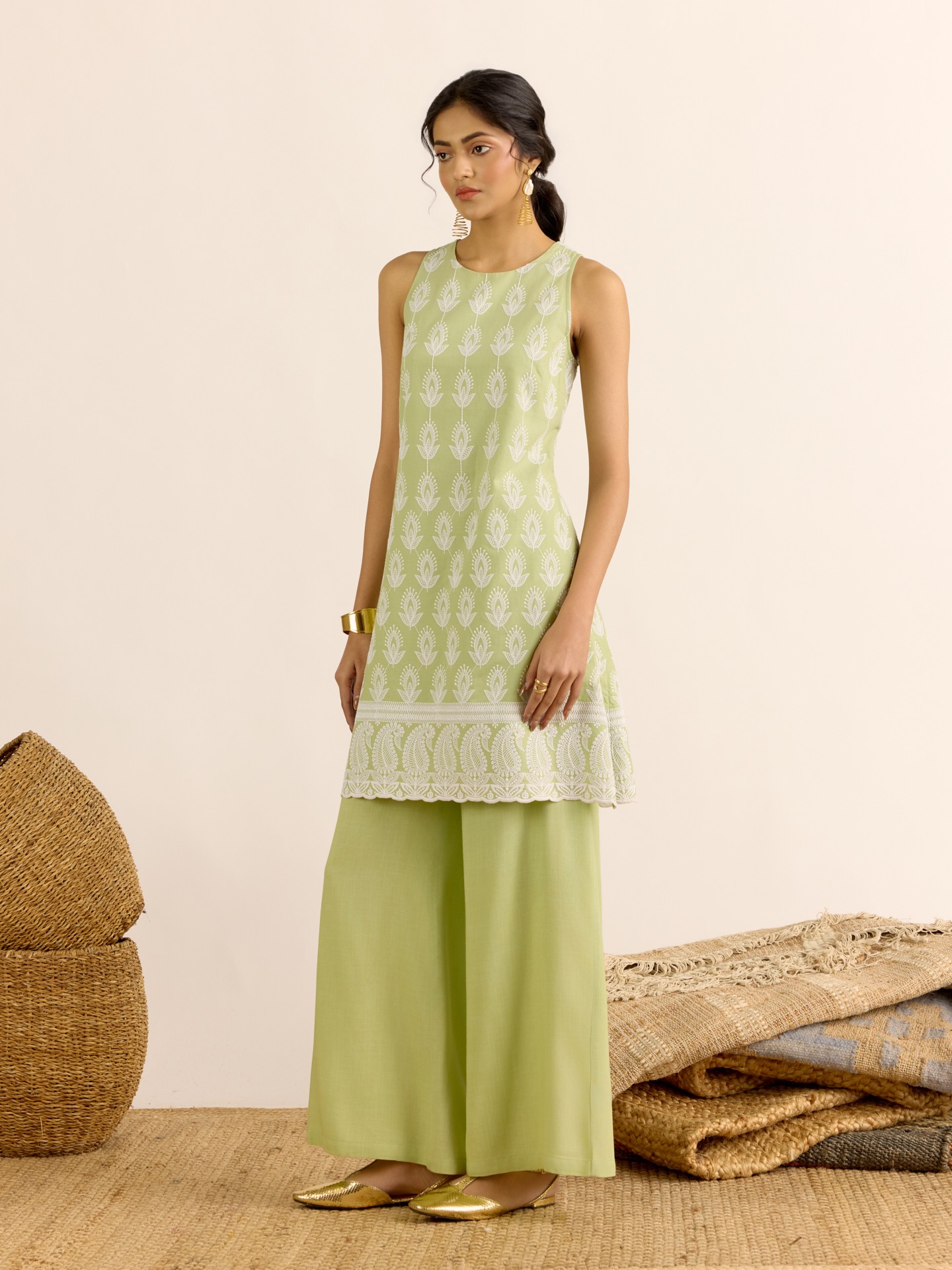 Sage Green Kishwar Festive Suit Set
