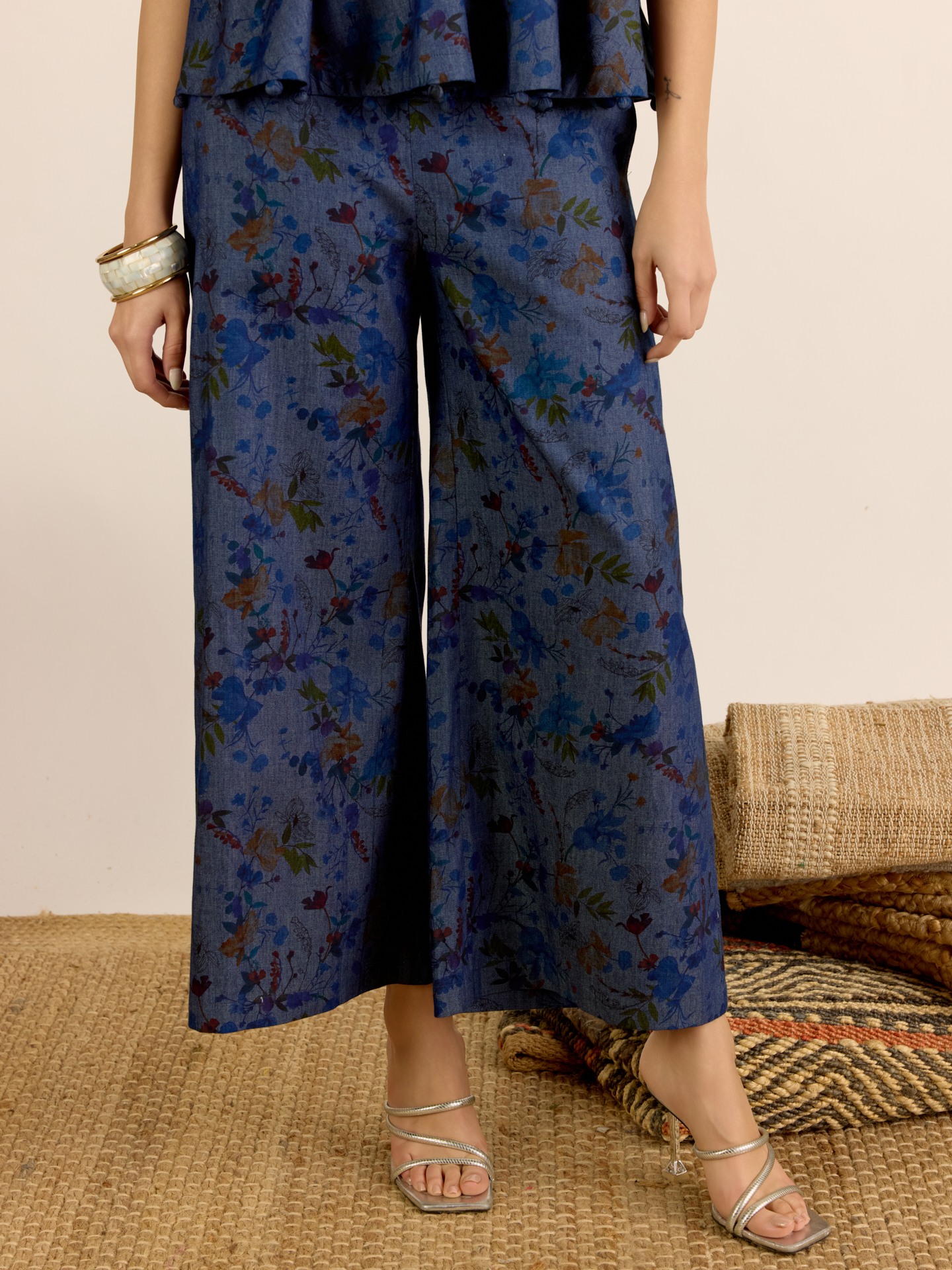 Blue Denim Flora Cord Set
