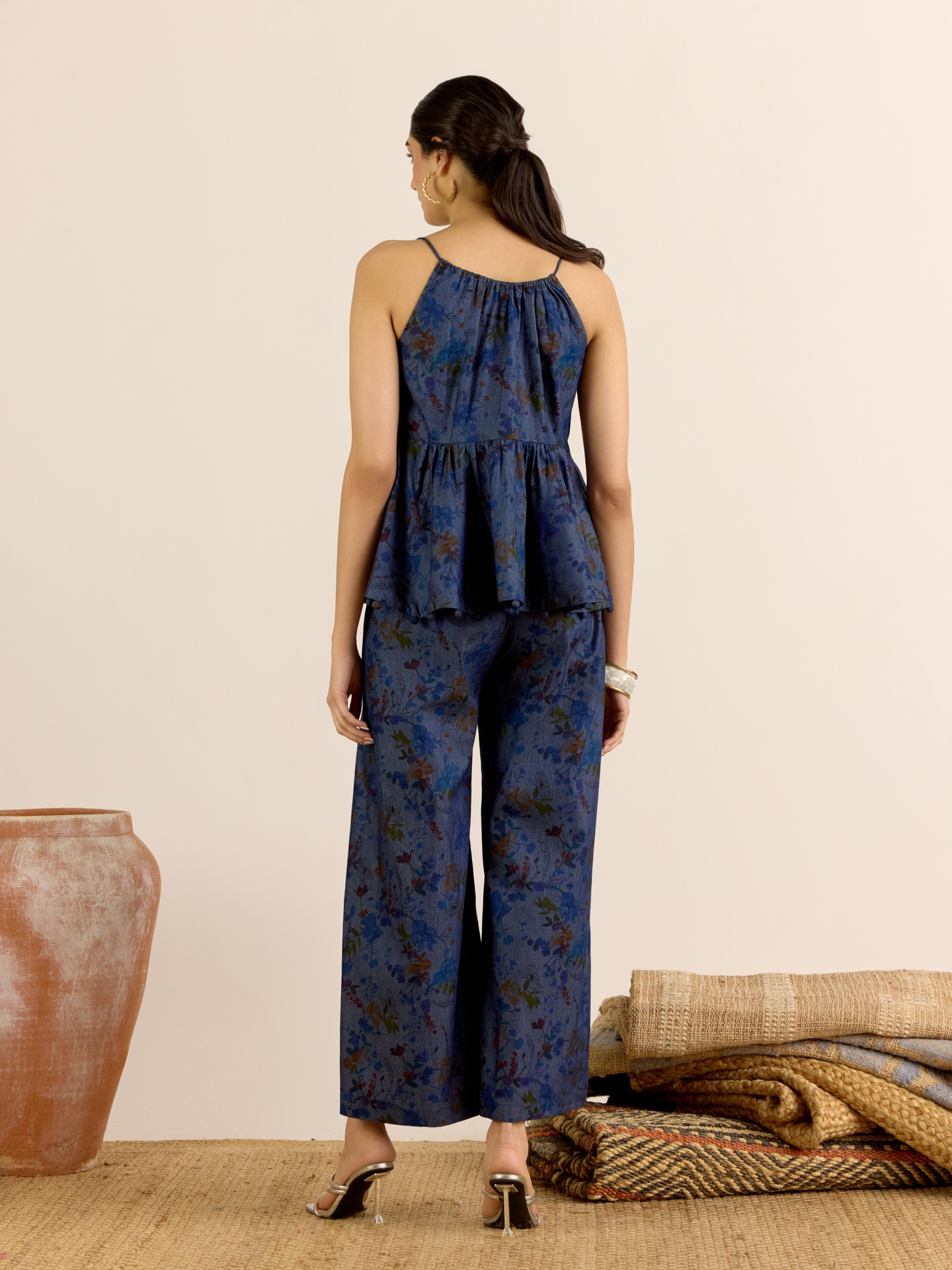 Blue Denim Flora Cord Set