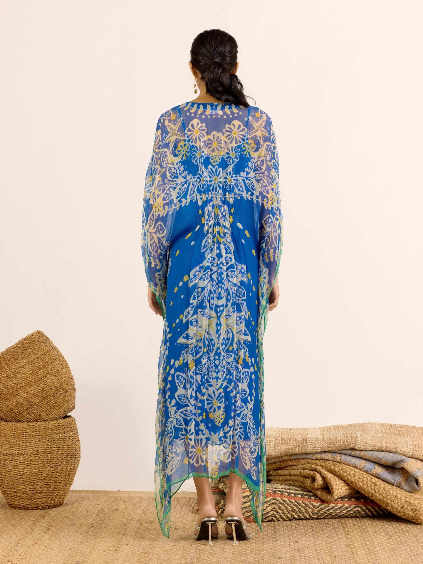 Lime Blue Elder Flower
 Kaftan