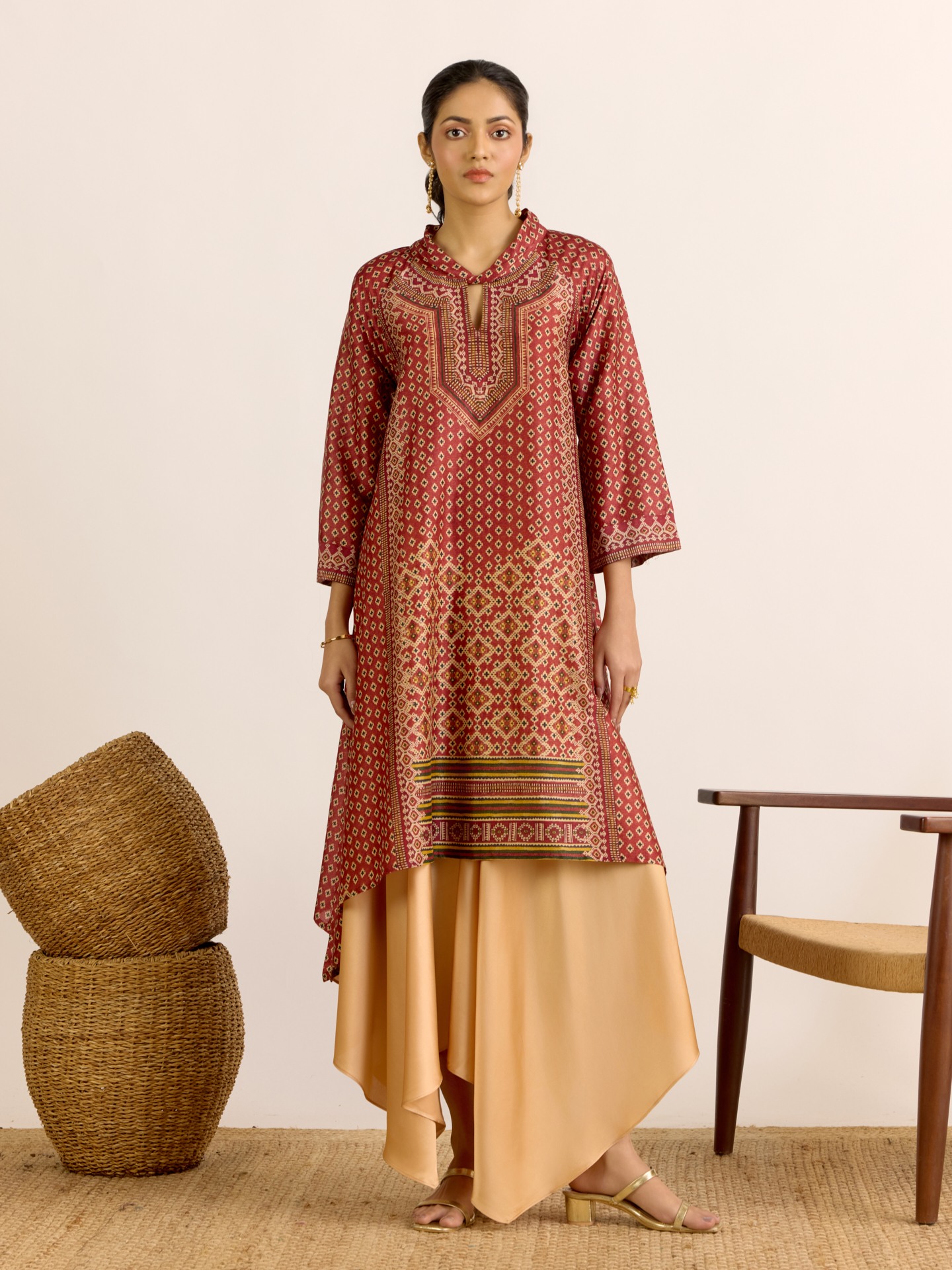 Brick Red Maya Kurta