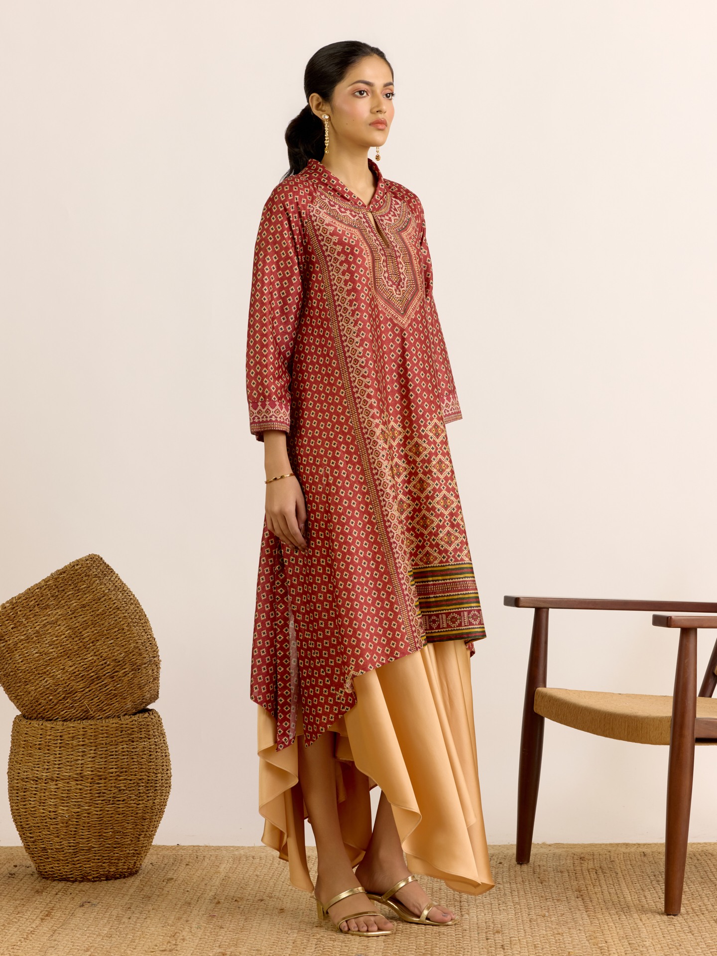 Brick Red Maya Kurta