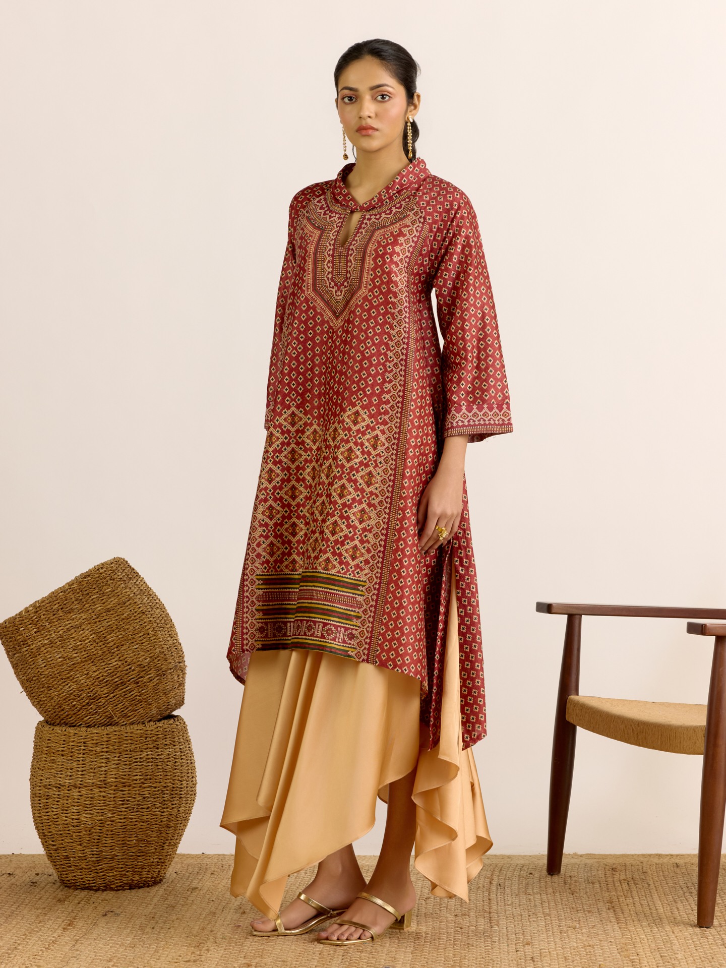 Brick Red Maya Kurta