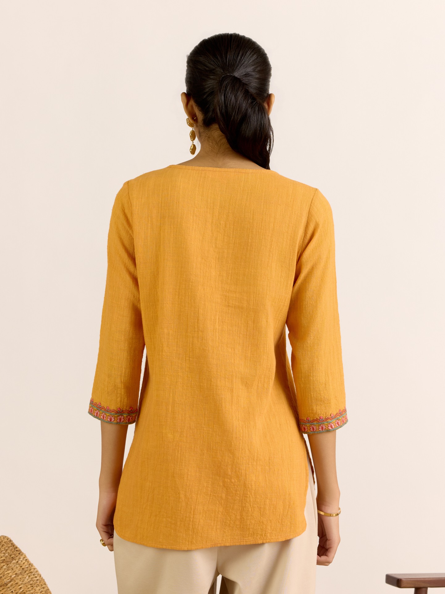 Rust Reya Solid  Kurti