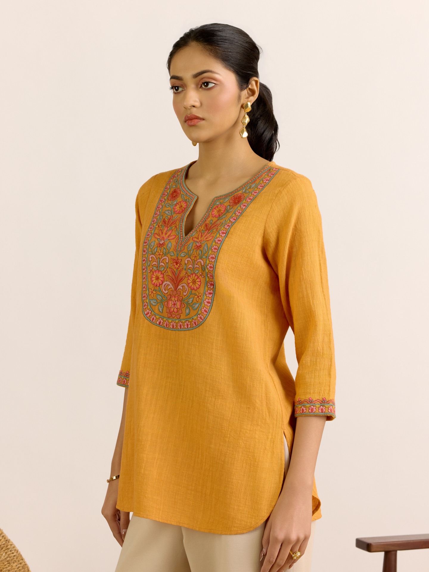 Rust Reya Solid  Kurti