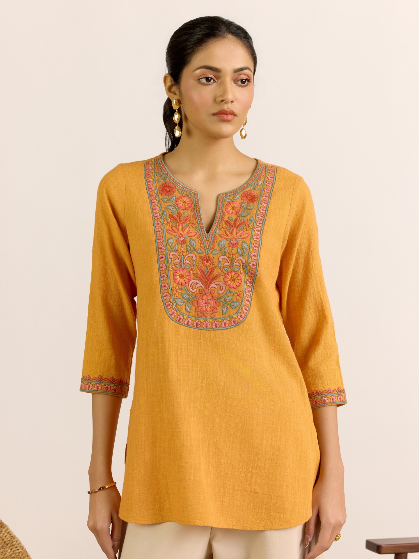 Rust Reya Solid  Kurti