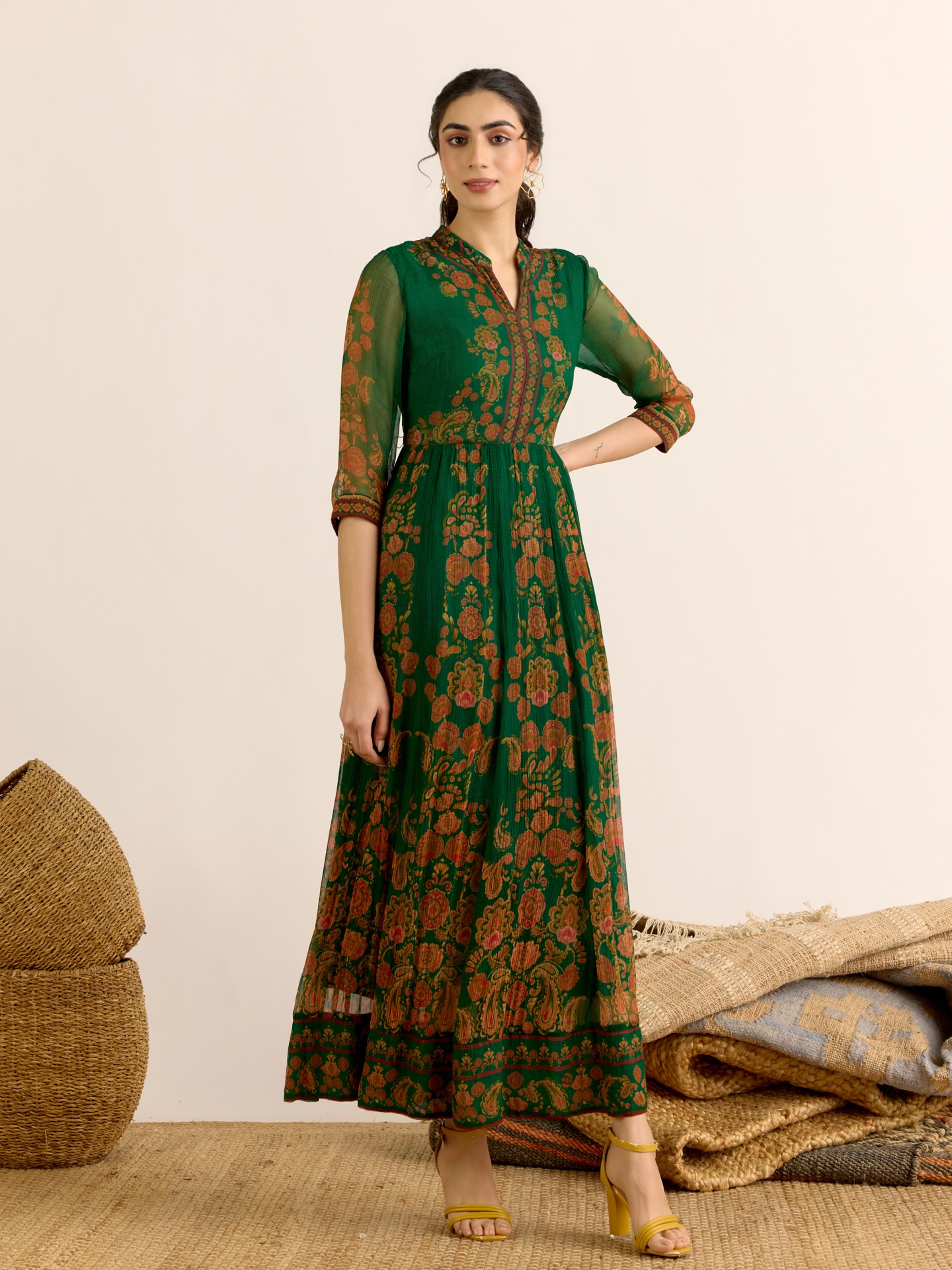 Green Garima Long Dress