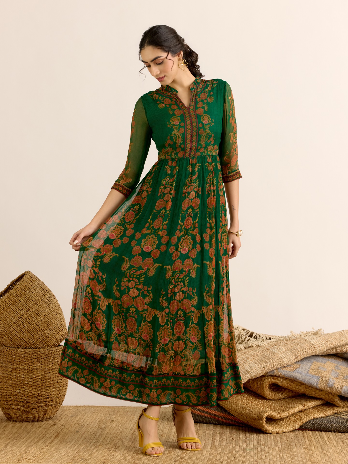 Green Garima Long Dress